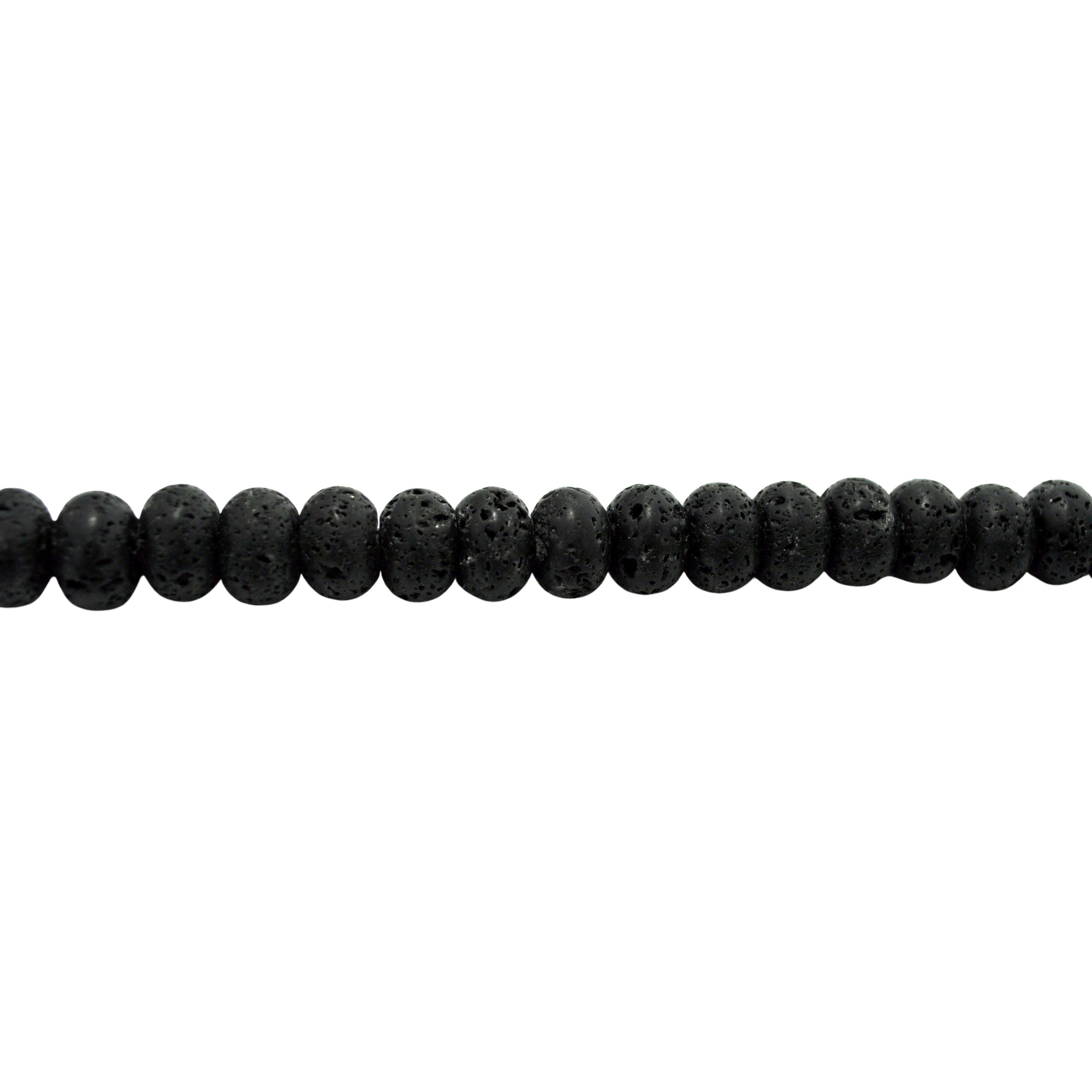 8x12mm Black Lava - Rondelle