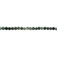 6mm Matte Moss Agate - Round