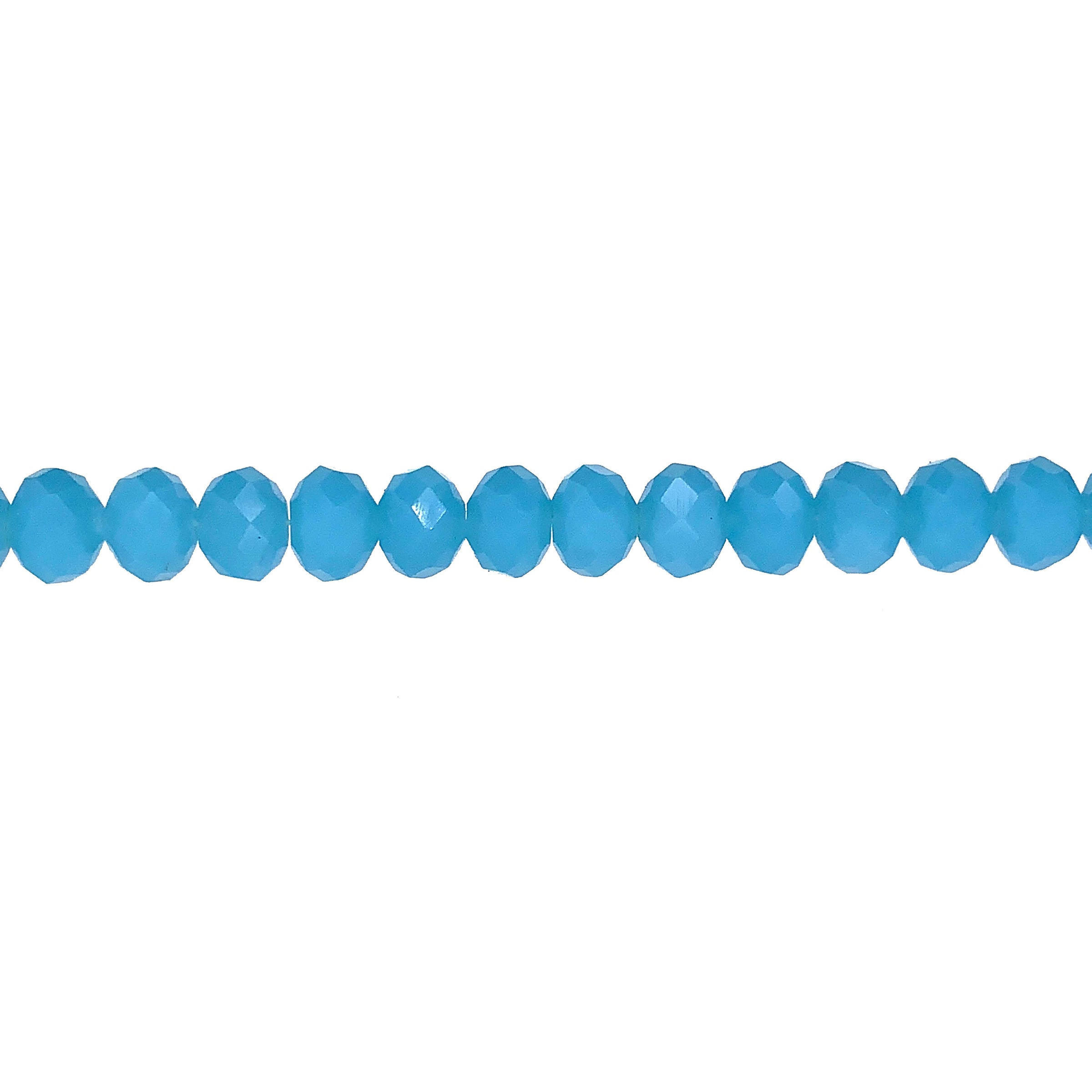 6x8mm Sky Blue Crystal Rondelle - Faceted