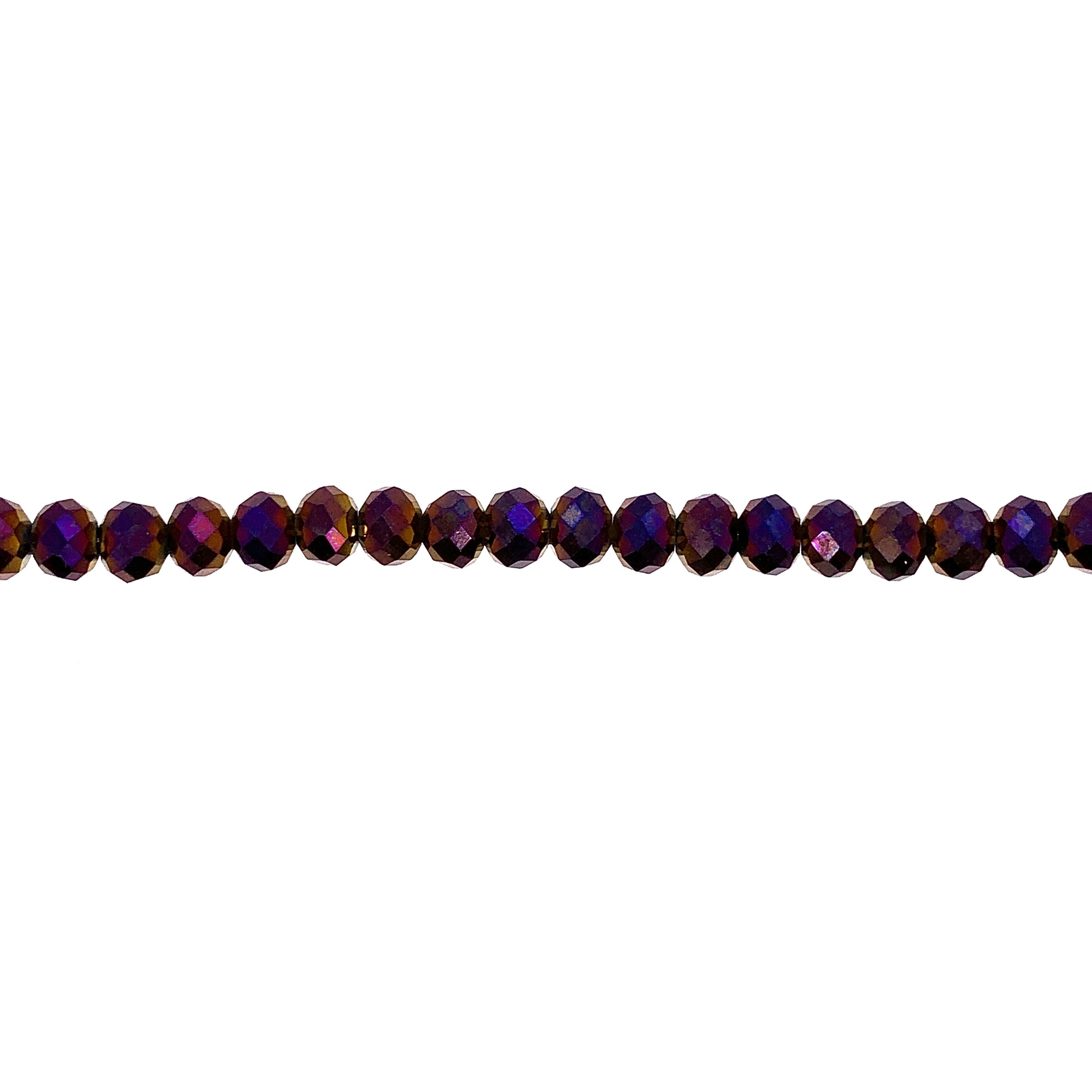 4x6mm Purple Crystal - Rondelle