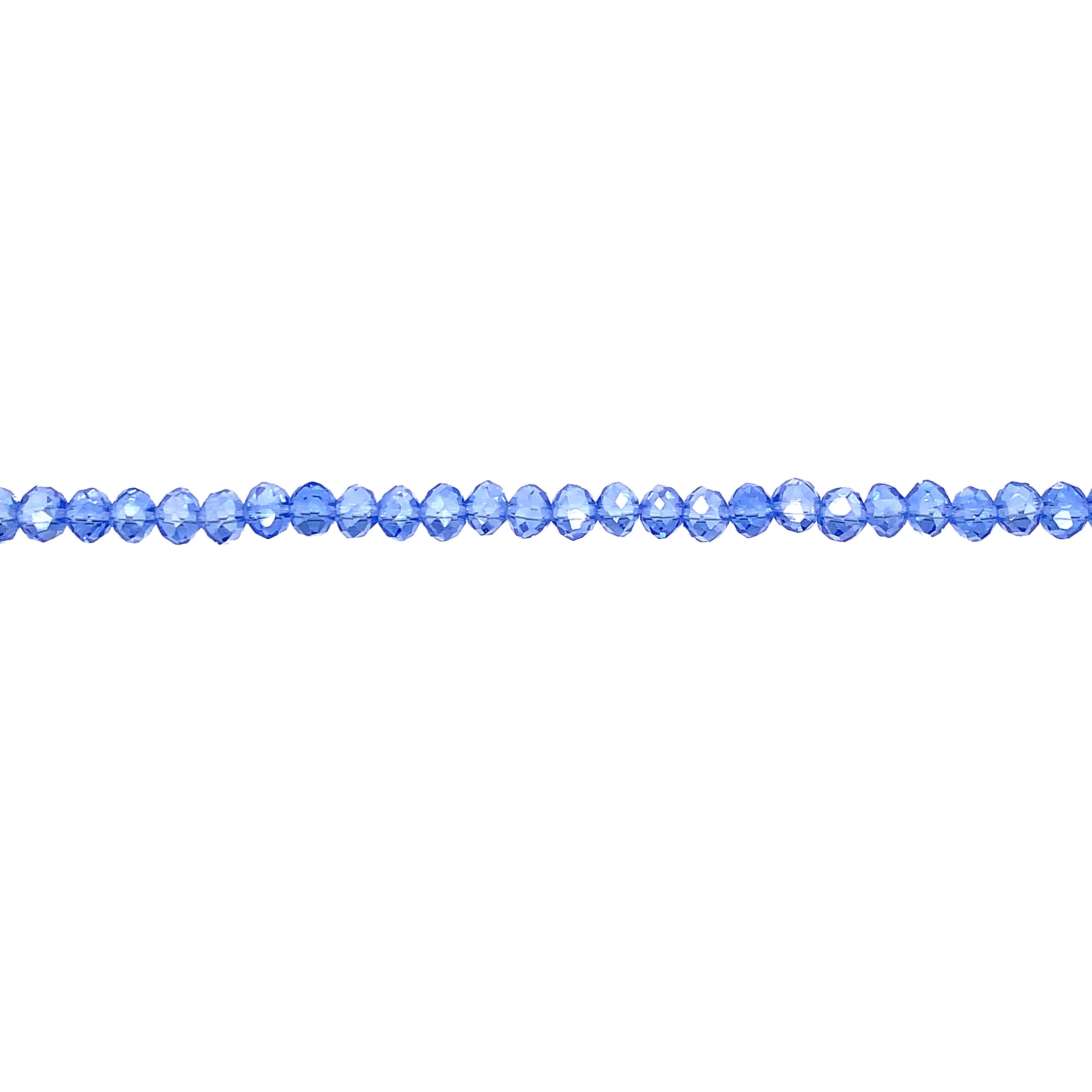 3x4mm Iridescent Azure Crystal - Rondelle