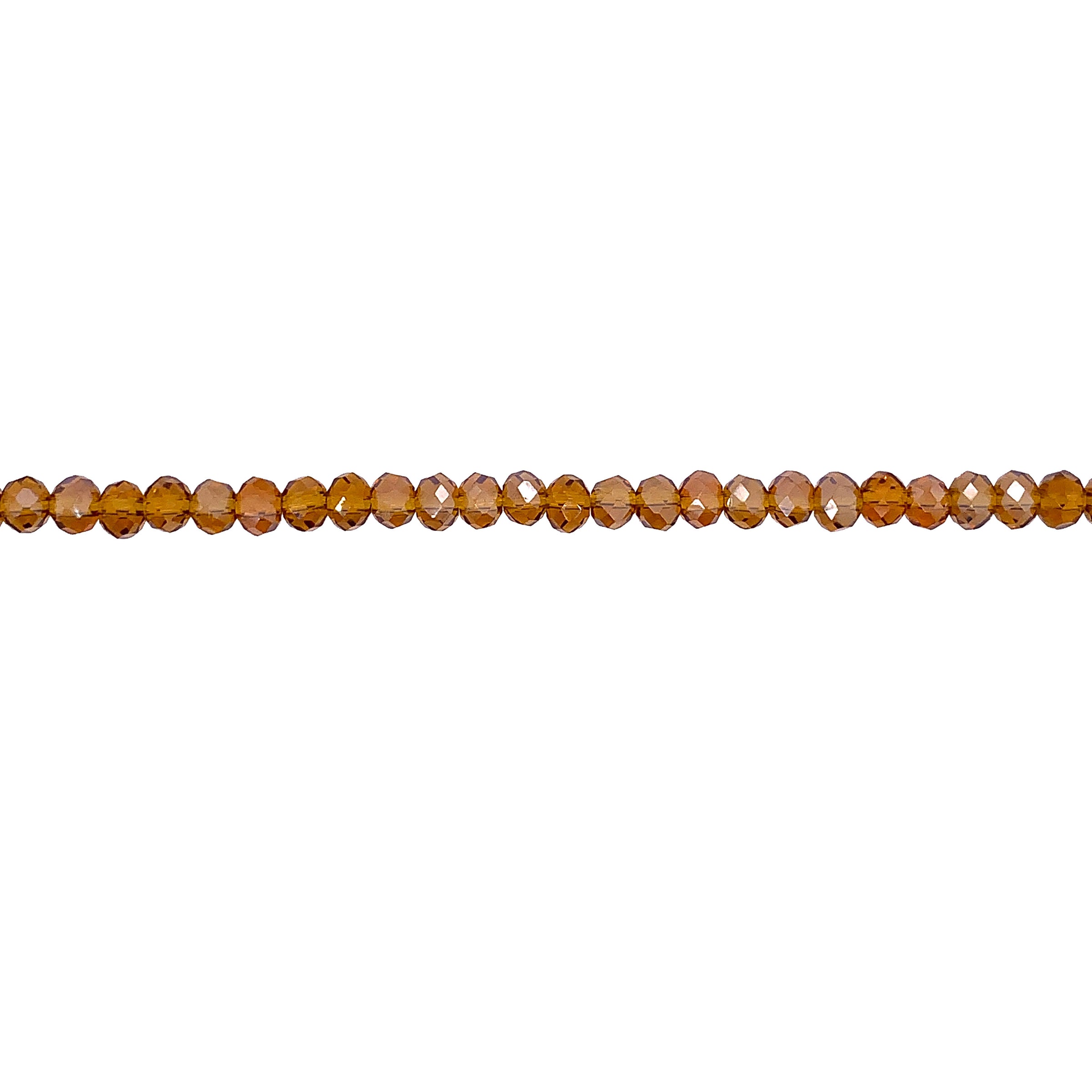 3x4mm Iridescent Nutmeg Crystal - Rondelle