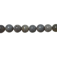 12mm Gray Banded Agate - Round