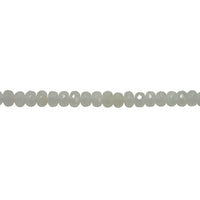 5x8mm White Jade - Faceted Rondelle