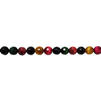 6mm Multicolor Tiger Eye - Faceted