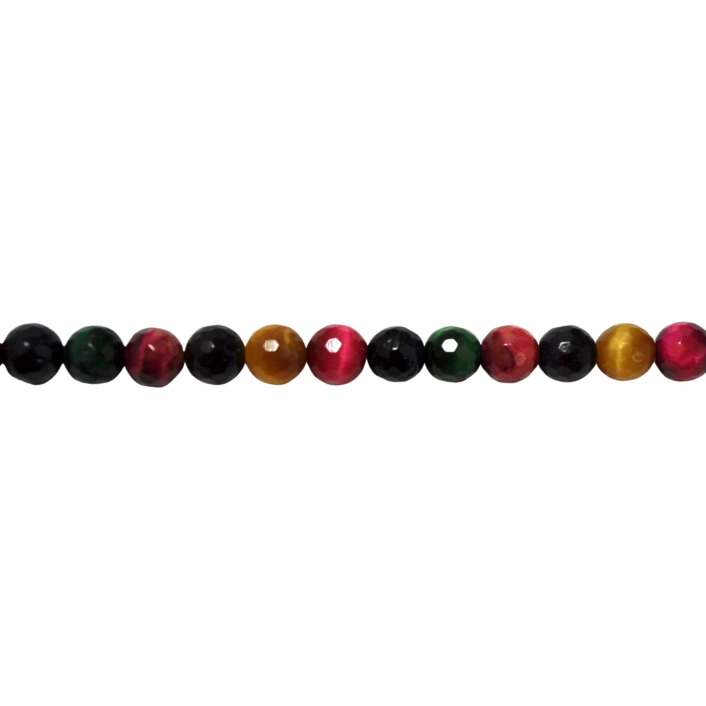 6mm Multicolor Tiger Eye - Faceted