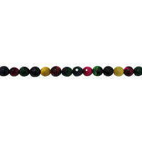 8mm Multicolor Tiger Eye - Faceted