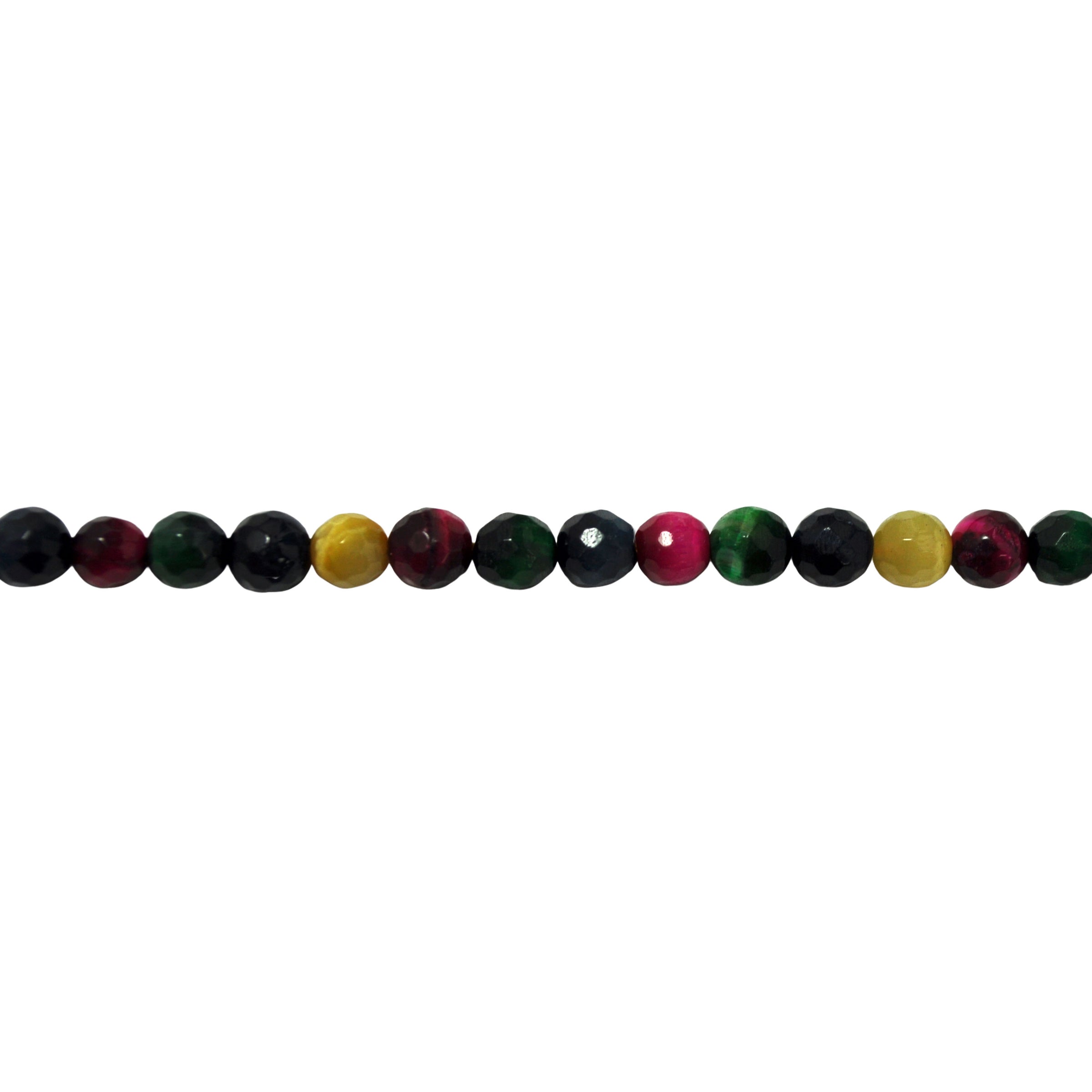 8mm Multicolor Tiger Eye - Faceted