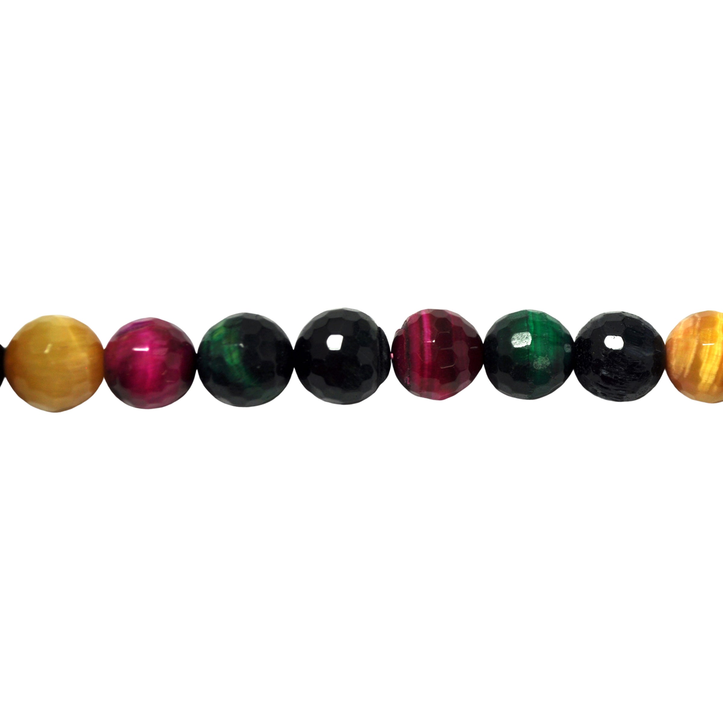 12mm Multicolor Tiger Eye - Faceted