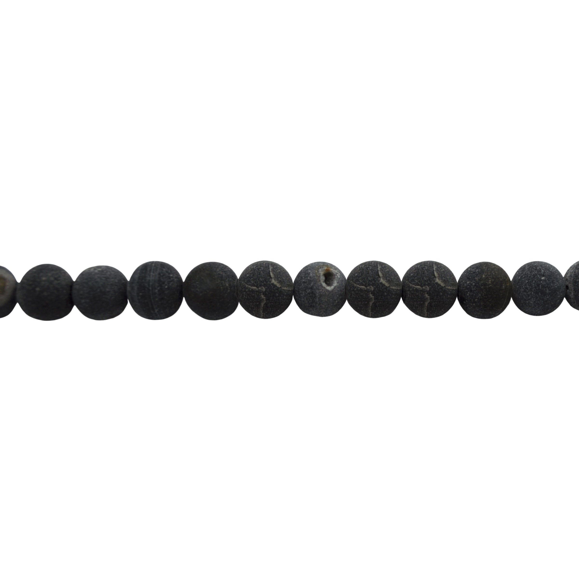 12mm Black Druzy Agate - Round