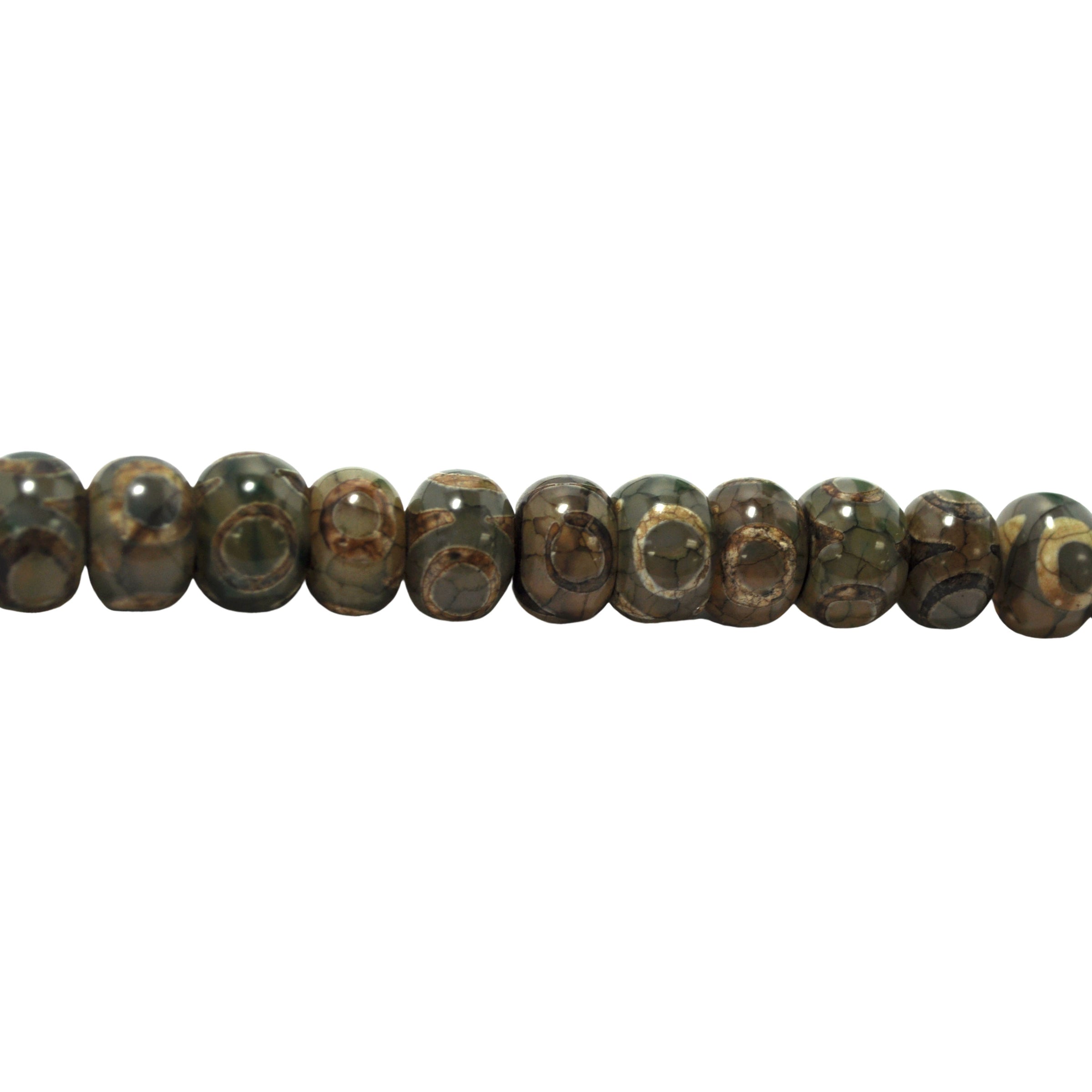 10x14mm Tibetan Agate - Rondelle