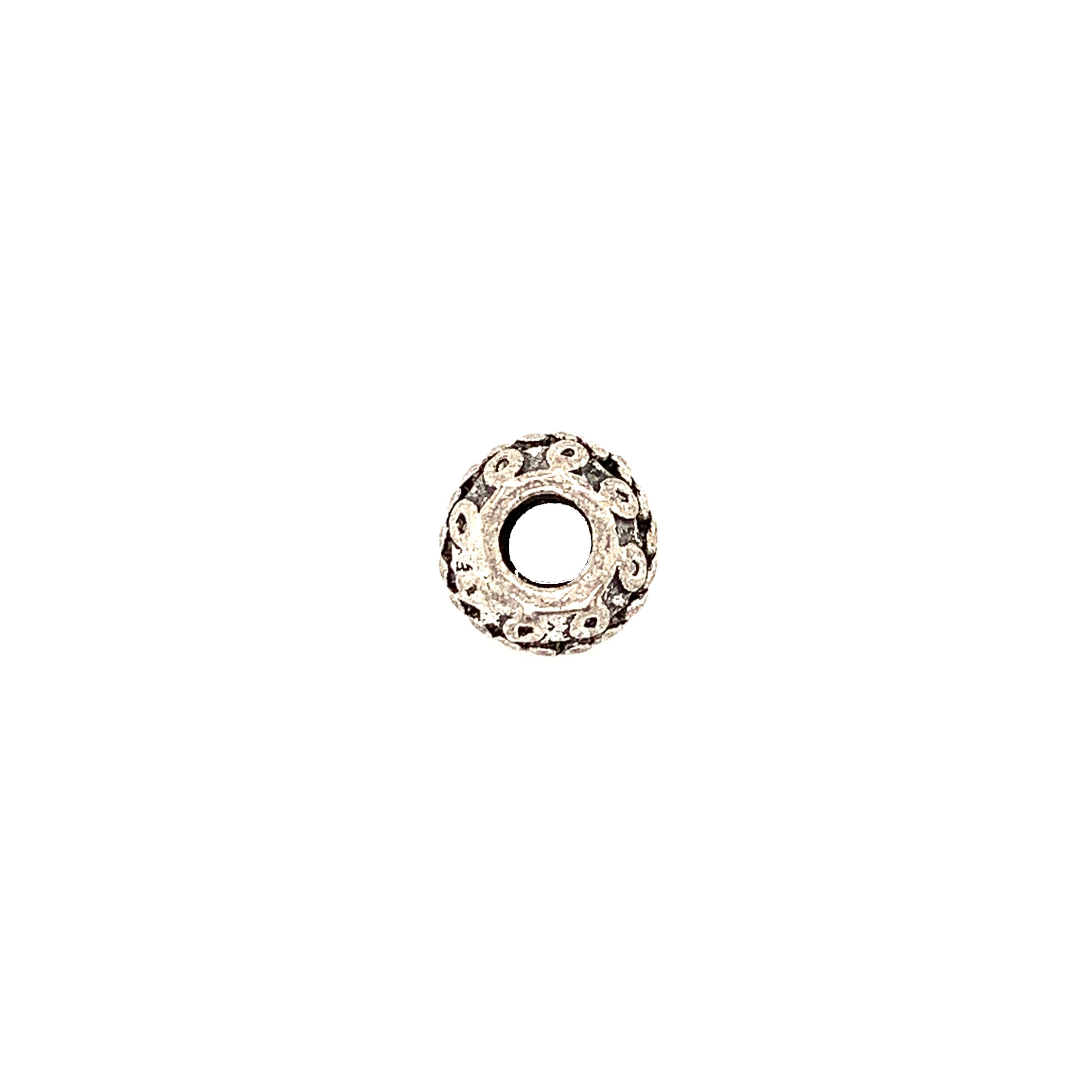 11mm Carved Alloy Rondelle