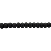 10x14mm Black Lava - Rondelle