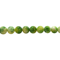12mm Green/Yellow Mashan Jade - Round