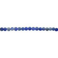 8mm Light Blue Cracked Agate - Round