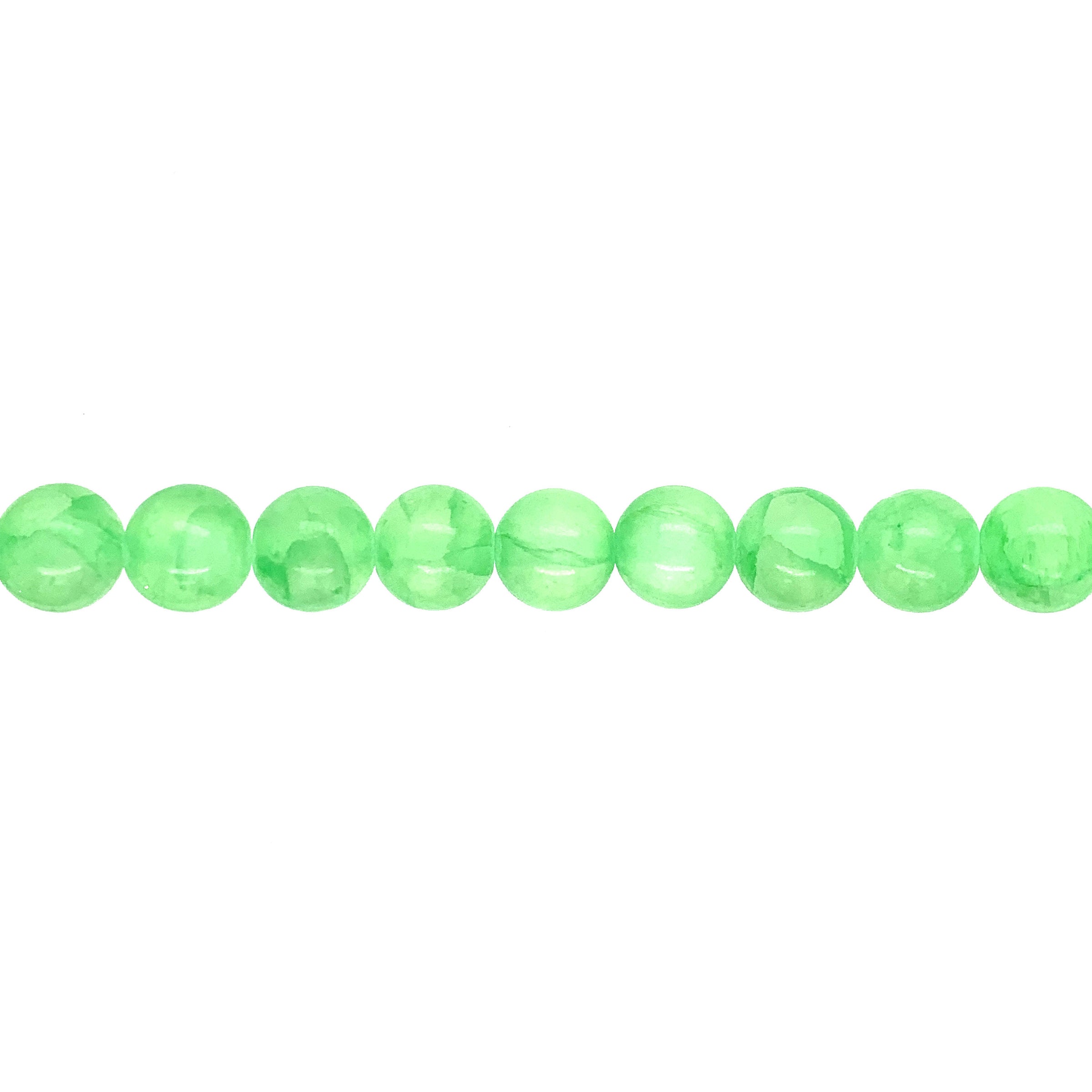 10mm Light Green Mashan Jade - Round