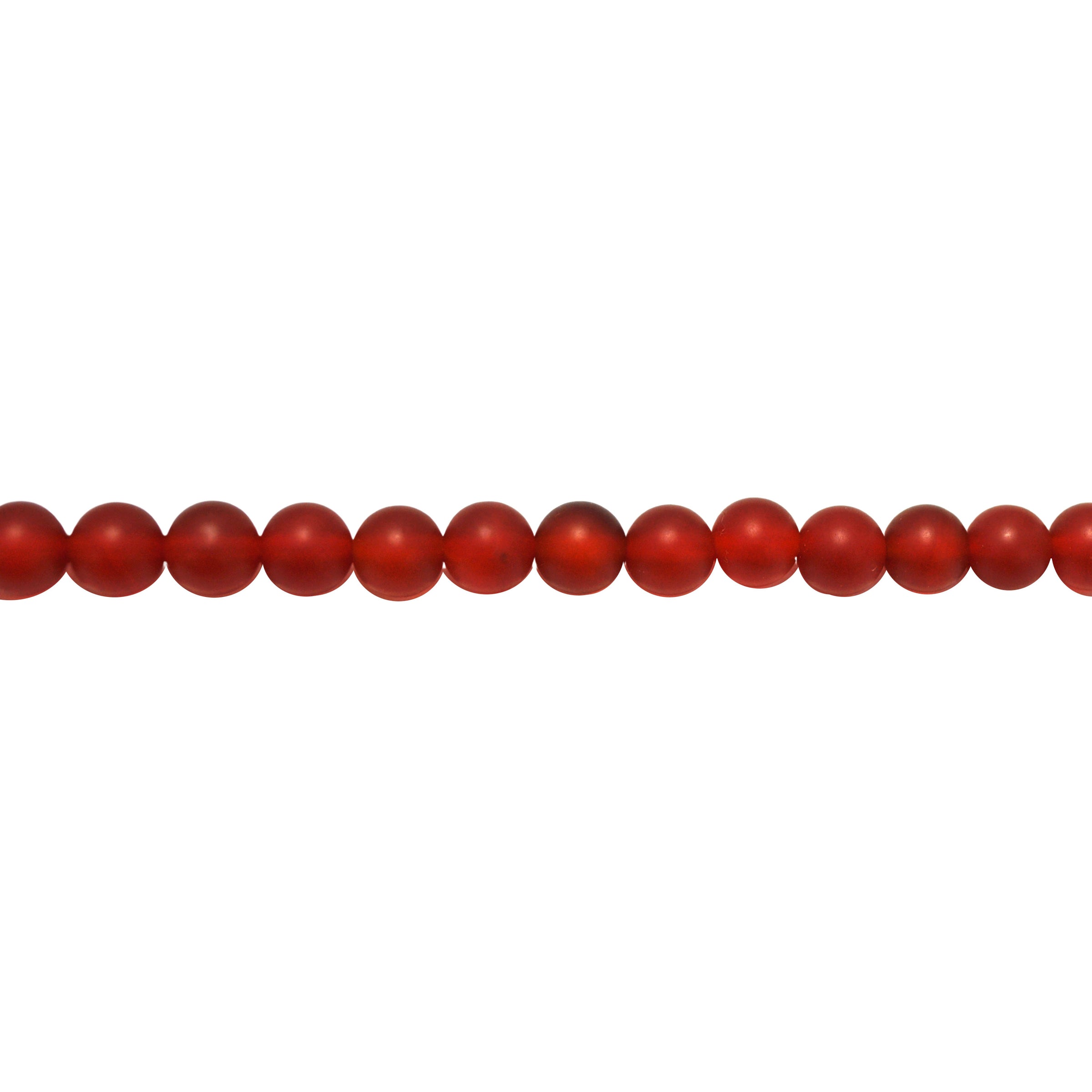 8mm Matte Red Agate - Round