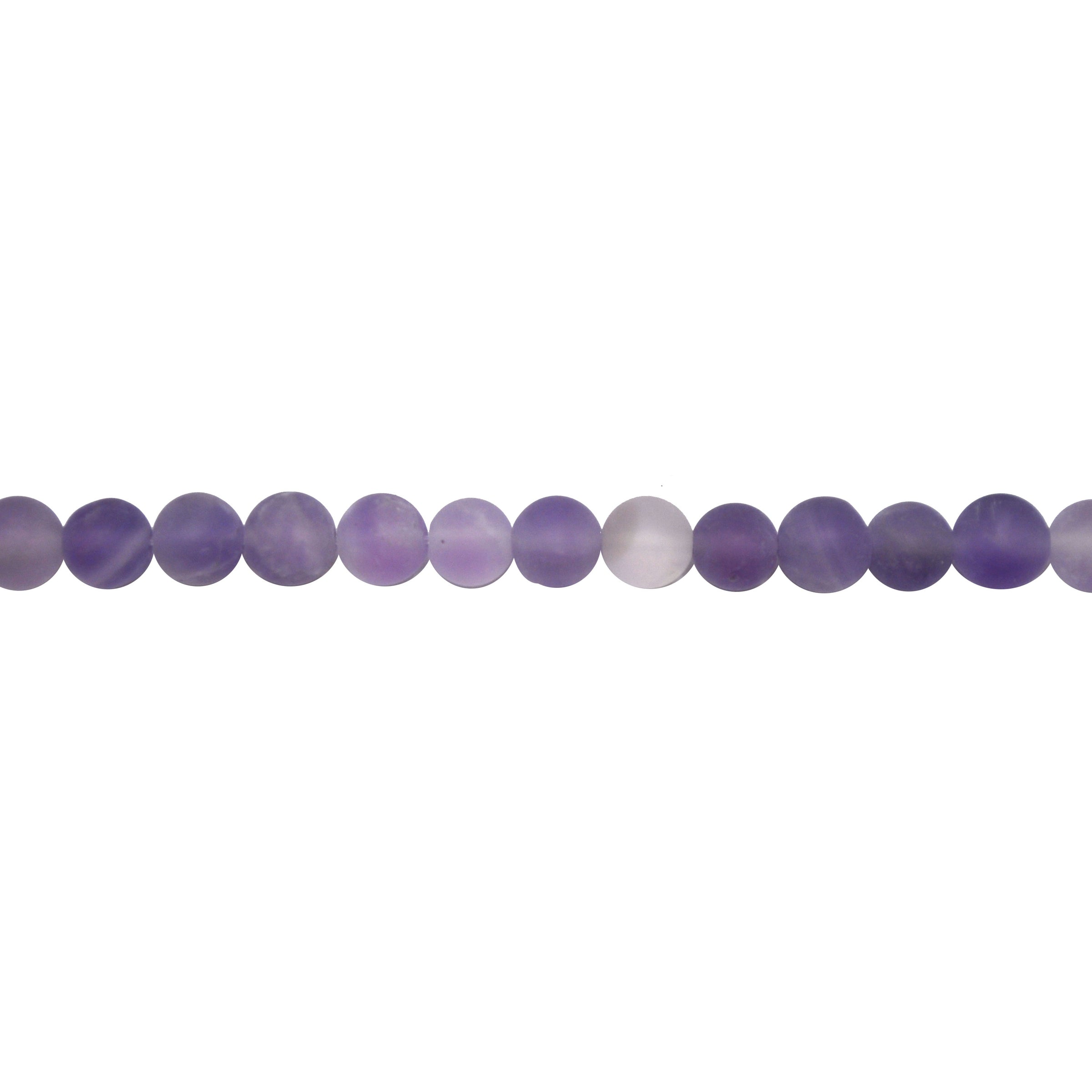 6mm Matte Amethyst - Round