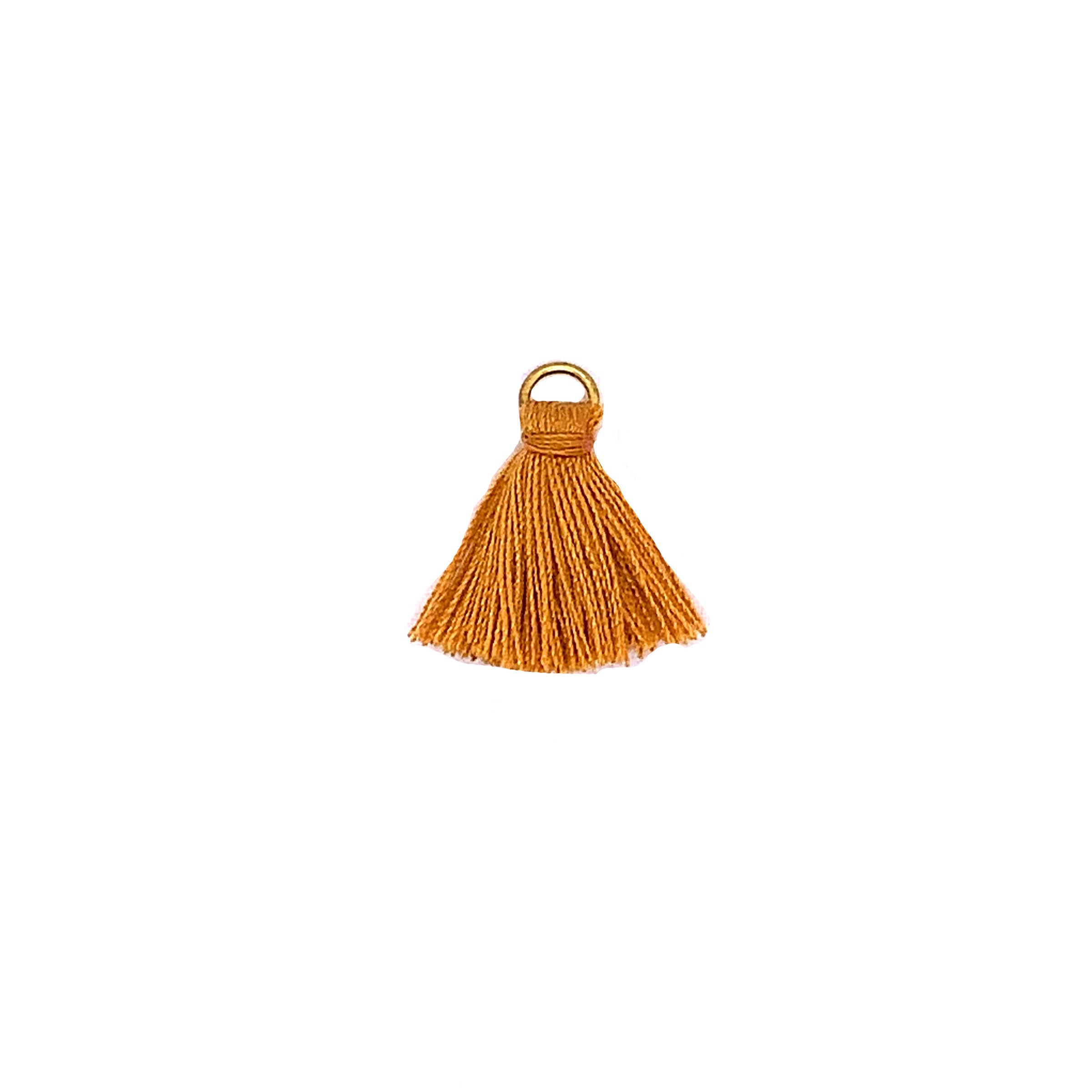 18mm Mustard Tassel with Gold Jump Ring