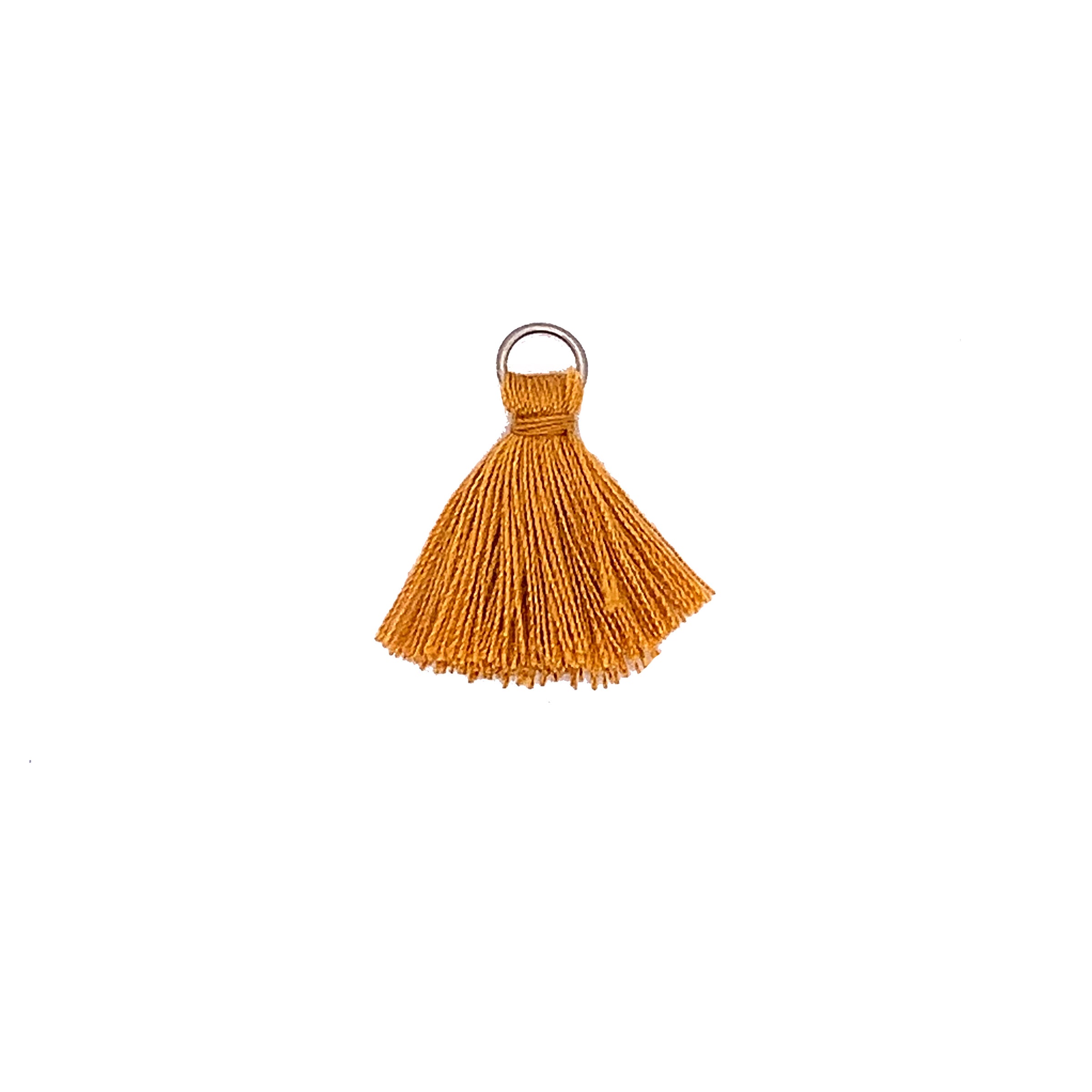 18mm Mustard Tassel with Silver Jump Ring