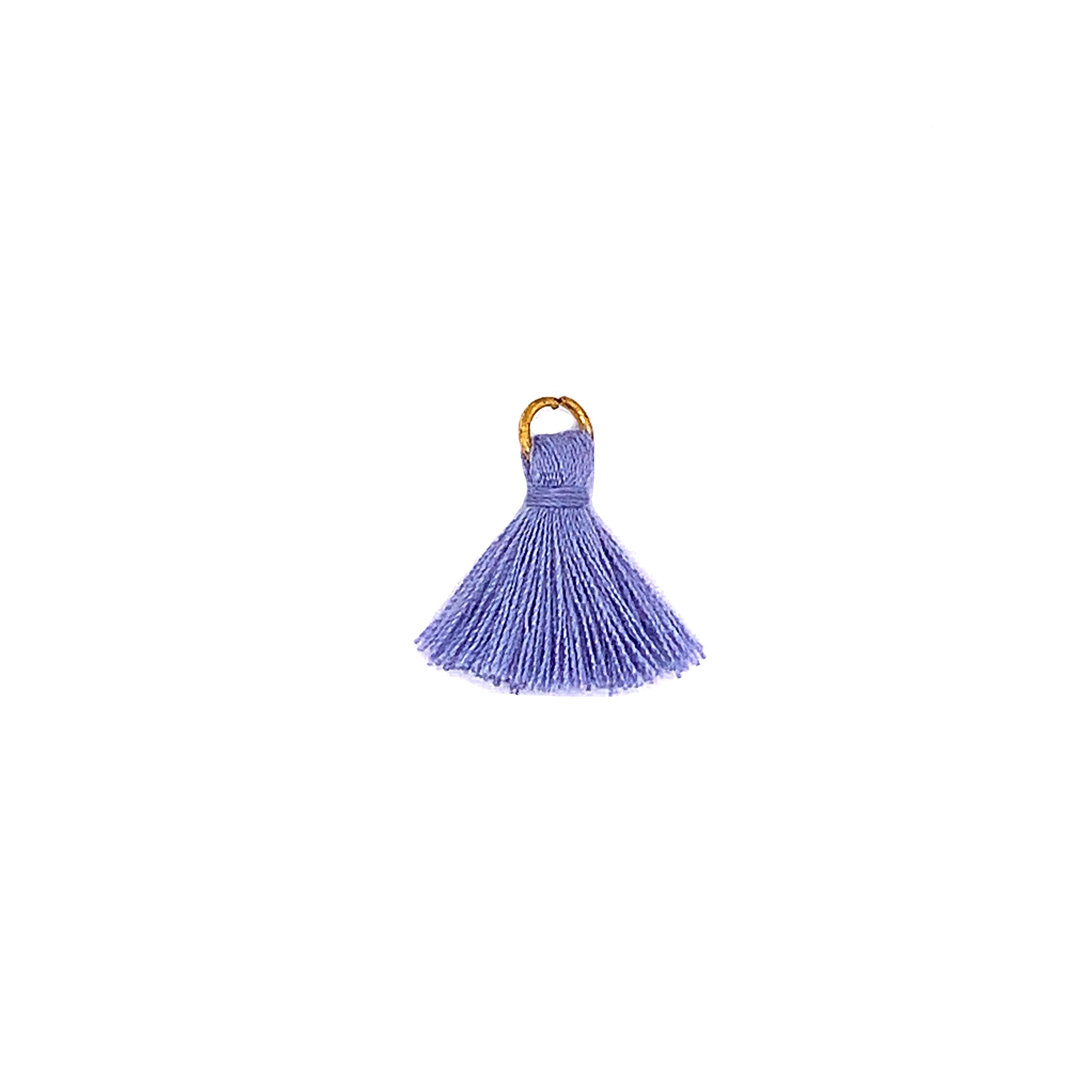 18mm Periwinkle Tassel with Gold Jump Ring