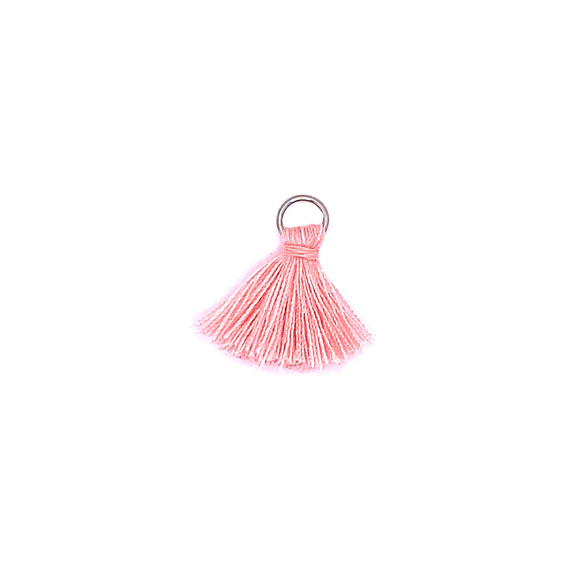 18mm Pink Tassel with Silver Jump Ring