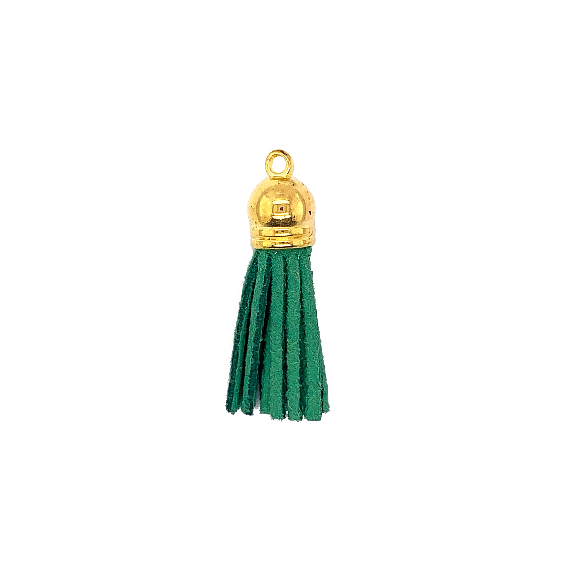 Short Emerald Tassel with Gold Cap