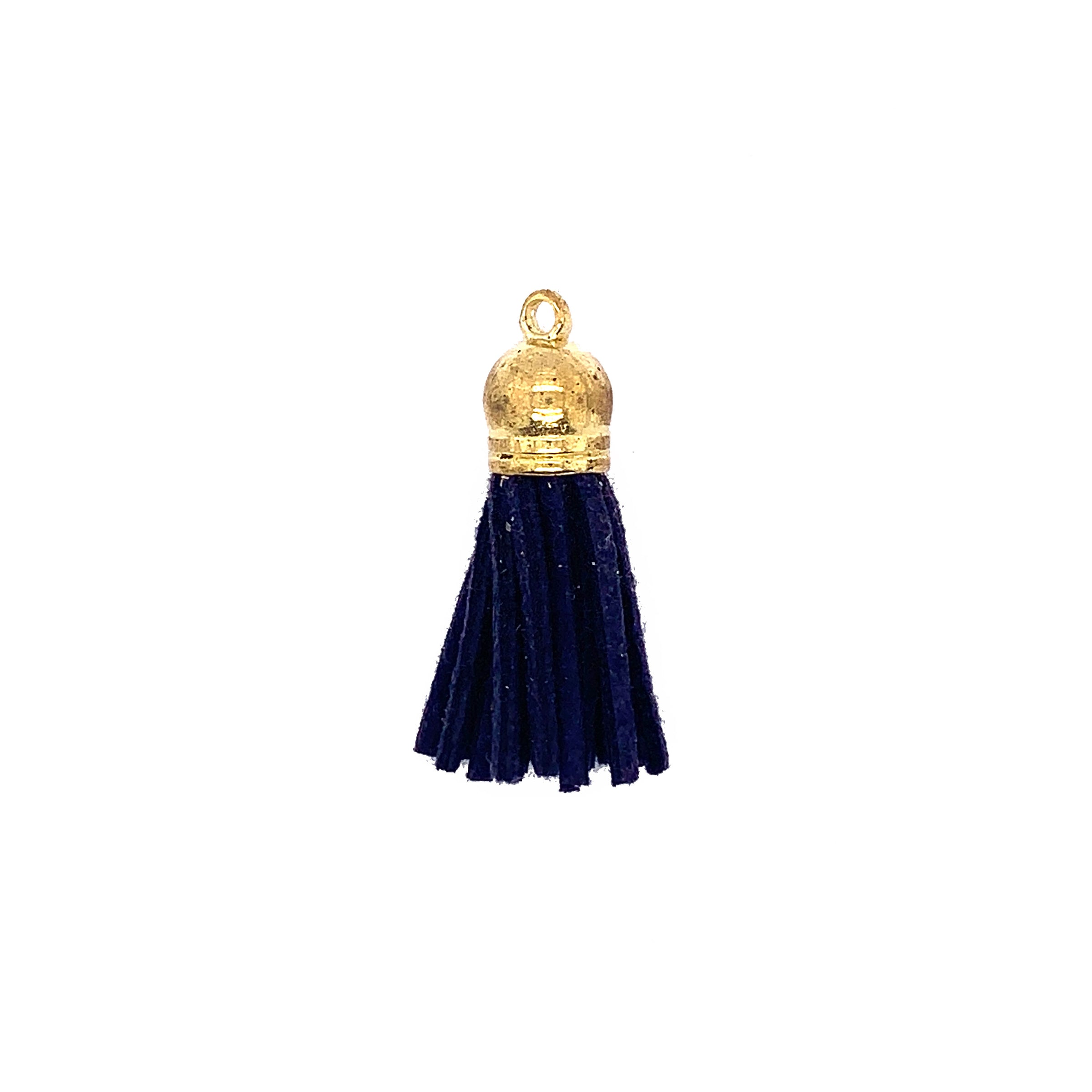 Short Navy Tassel with Gold Cap