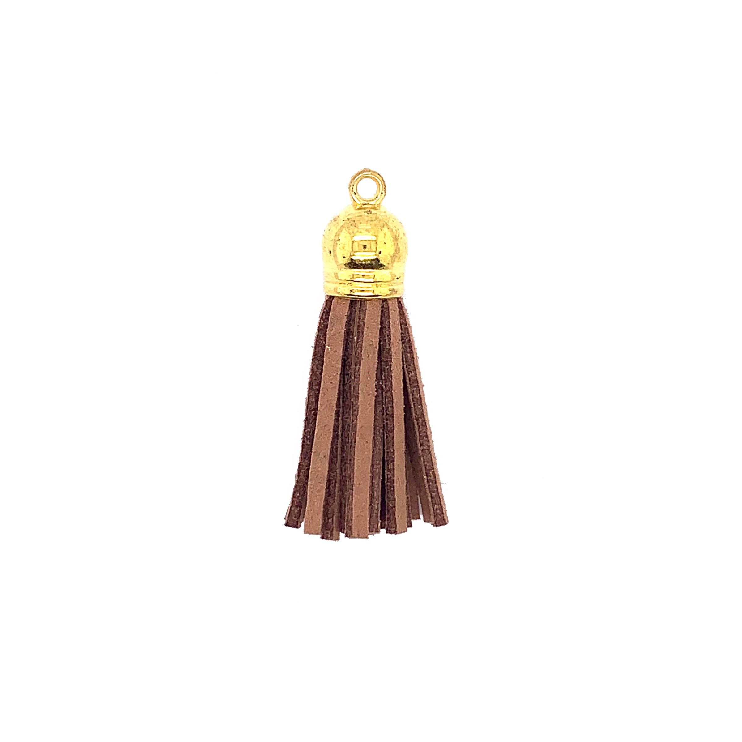 Short Sand Tassel with Gold Cap