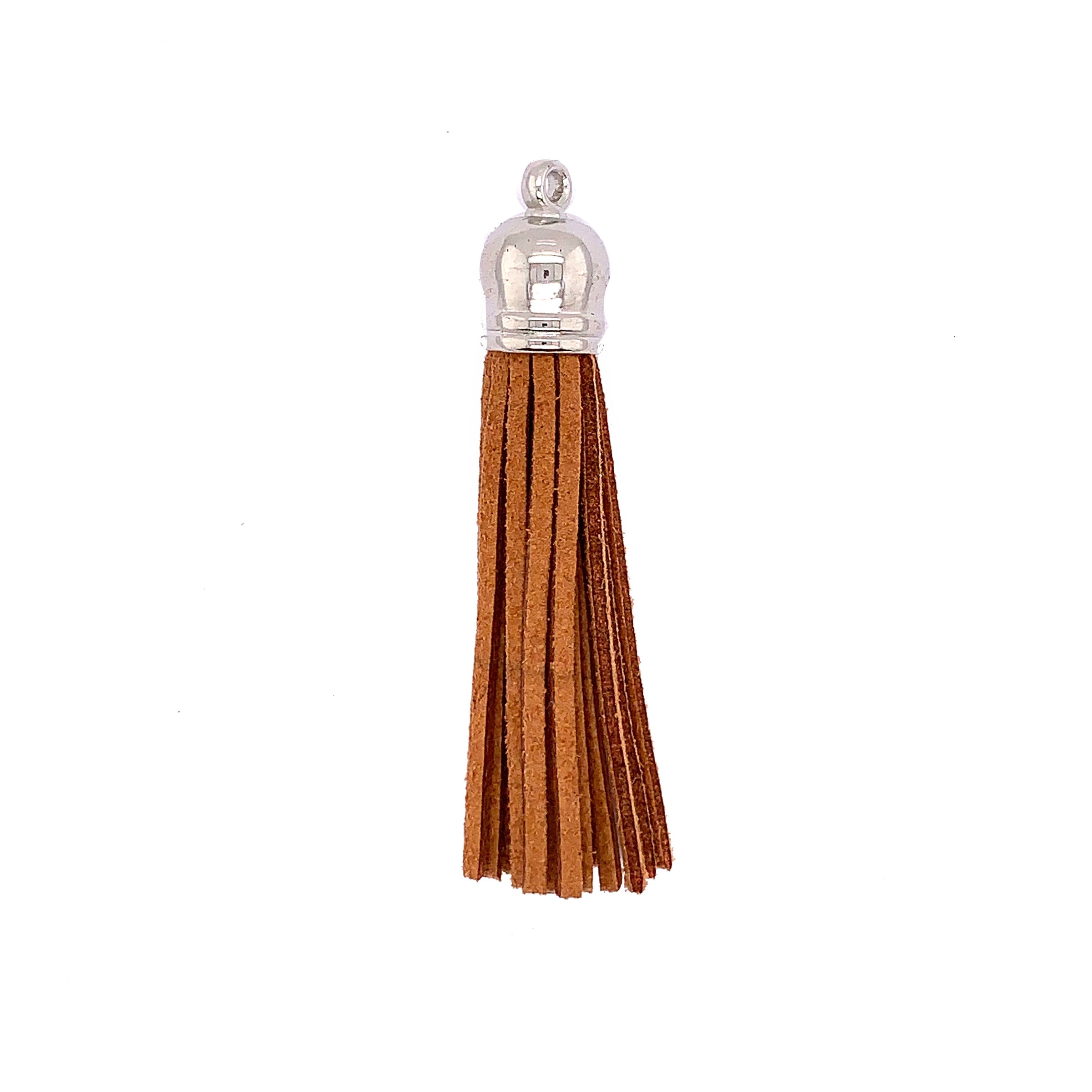 Long Sand Tassel with Silver Cap