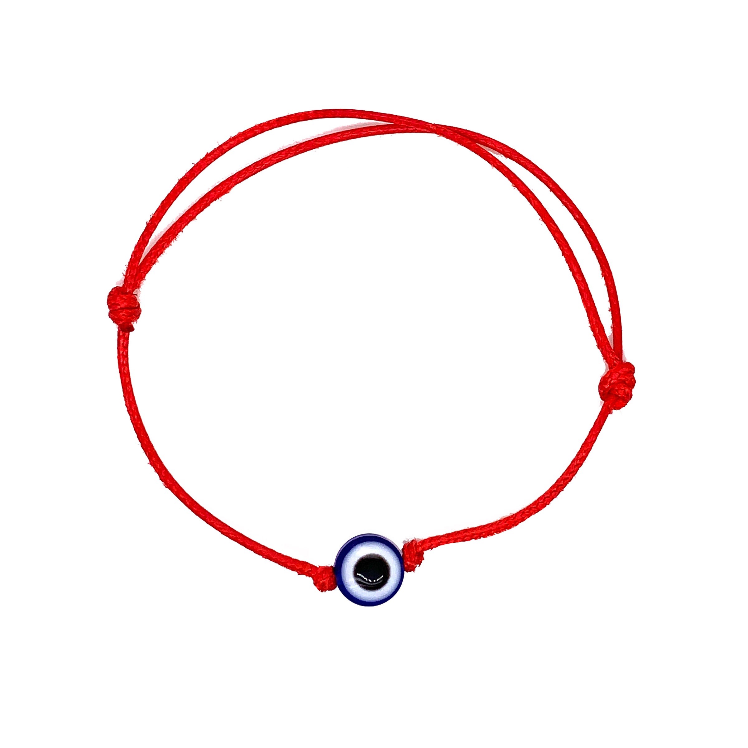 Red Macrame Lucky Eye Bracelet