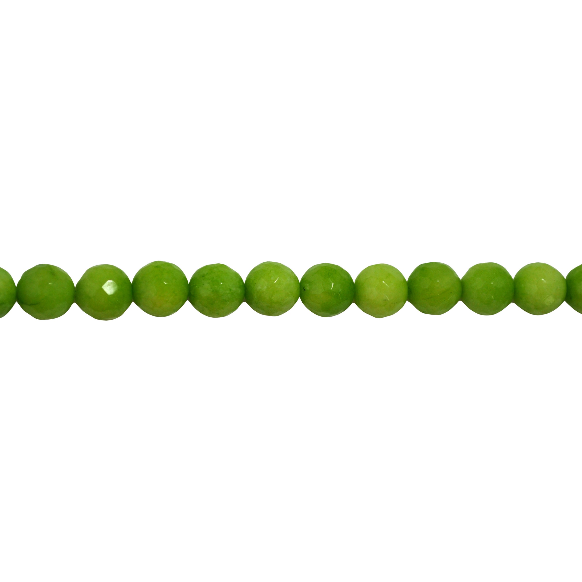 12mm Pear Green Jade - Faceted