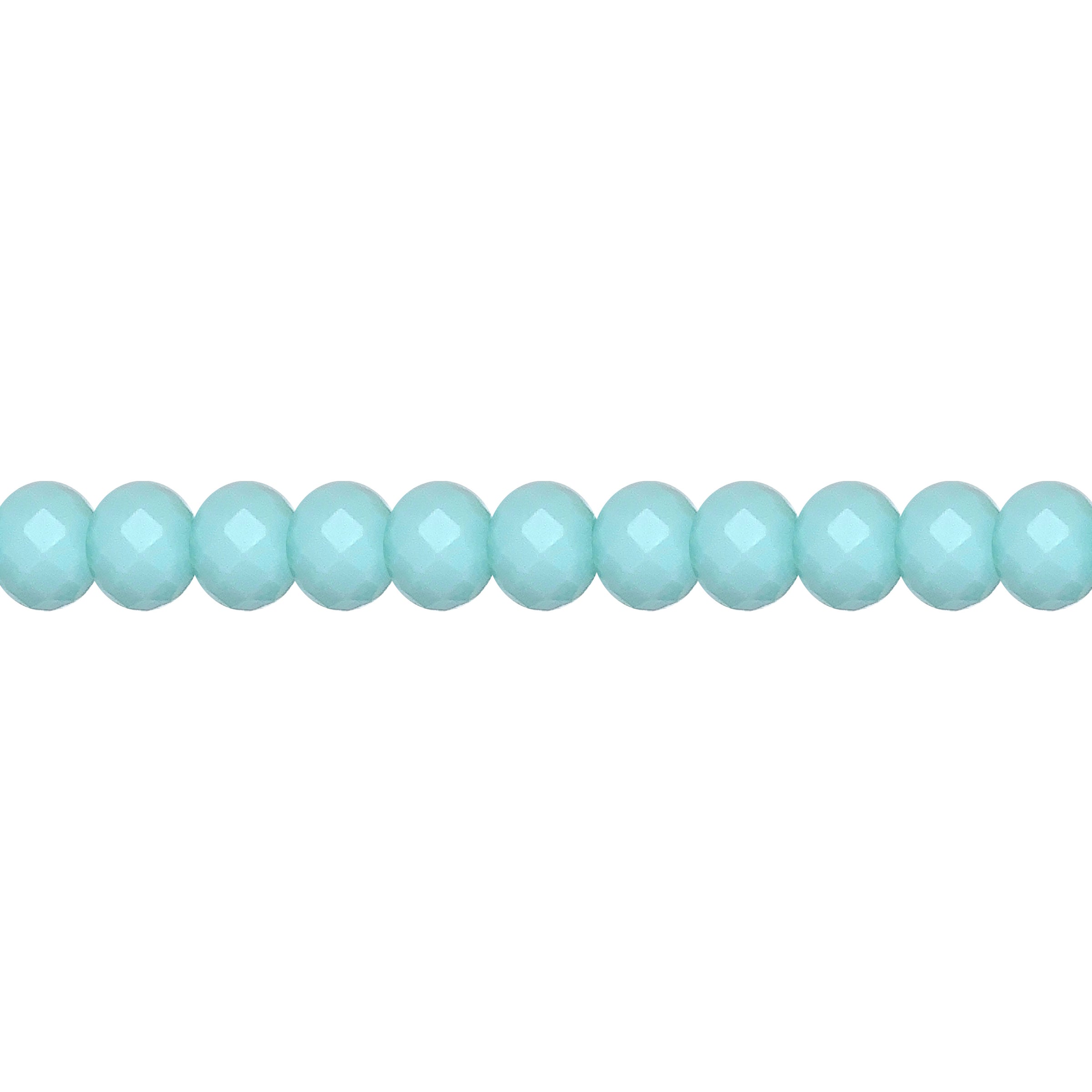 8x10mm Seafoam Teal Crystal - Rondelle