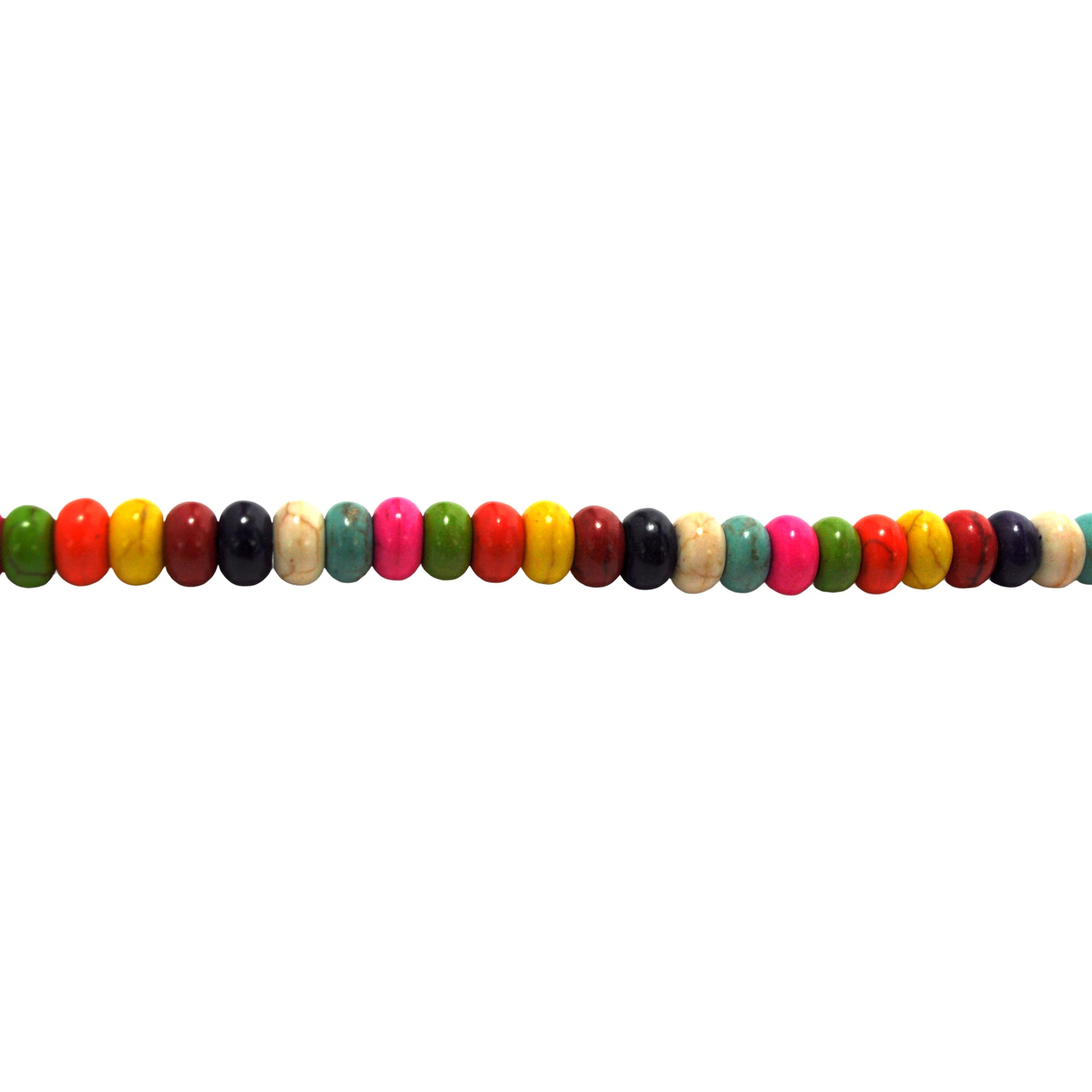 4x8mm Multicolor Magnesite Heishi - Rondelle