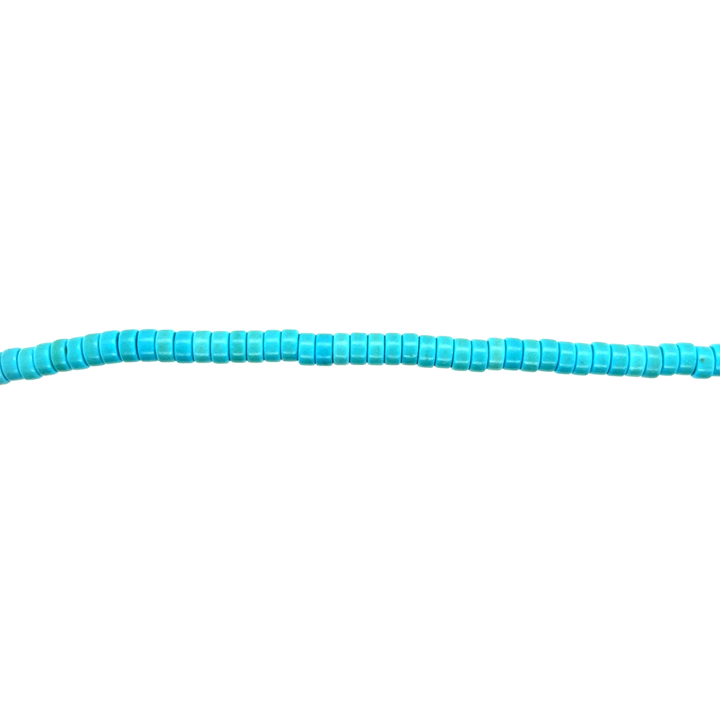 2x4mm Turquoise Magnesite Heishi - Rondelle