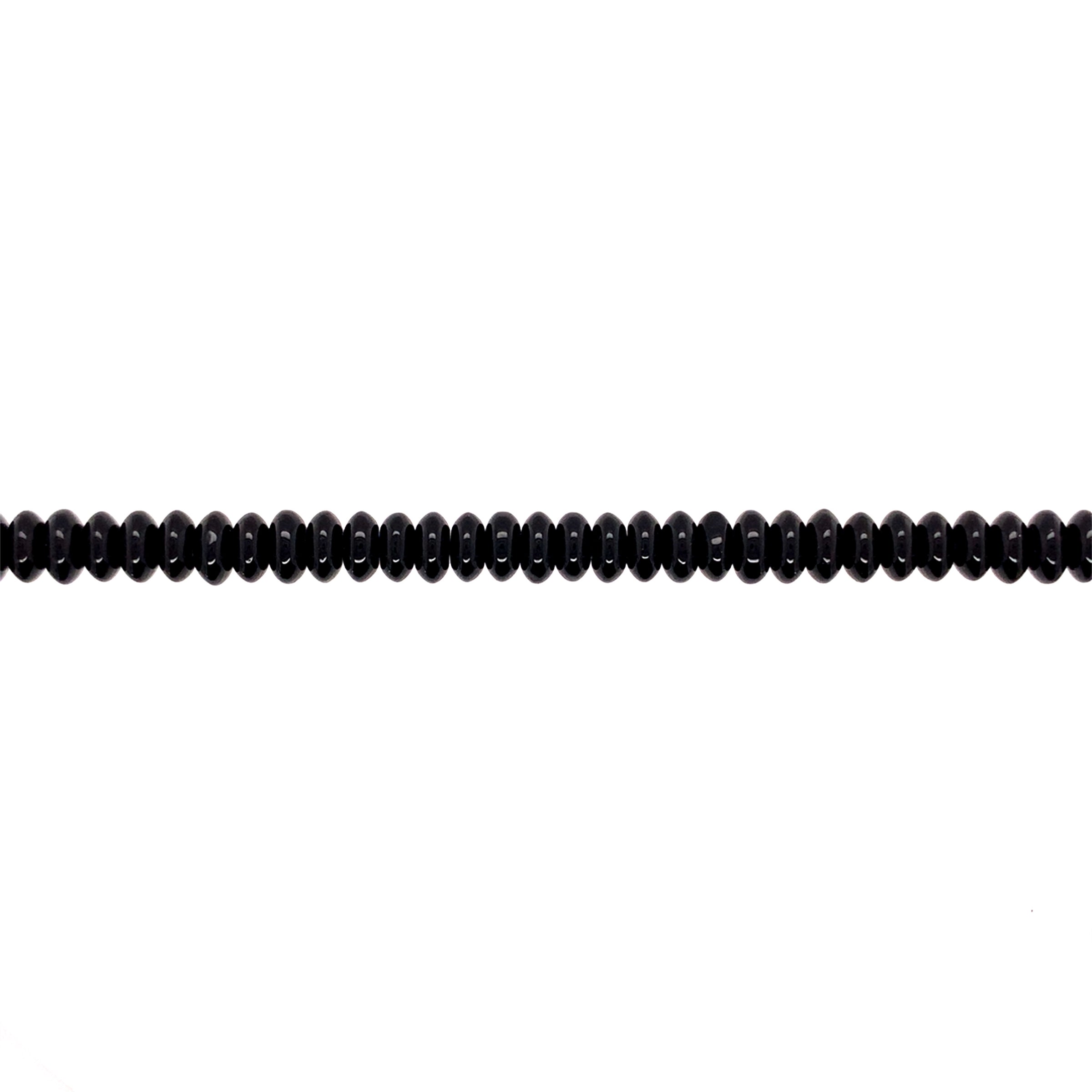 3x6mm Black Crystal - Rondelle