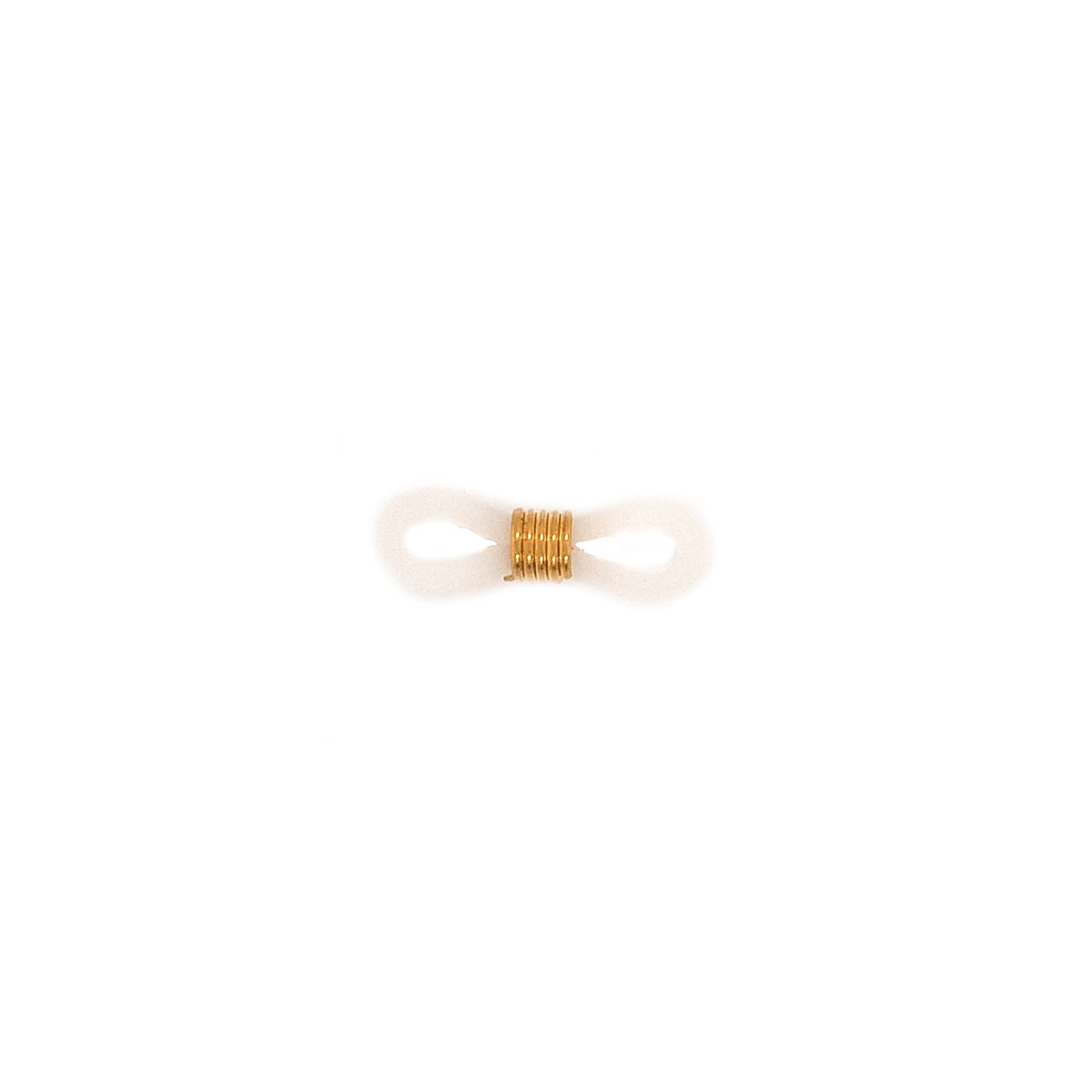 Sunglass Rubber - Clear - Gold Spiral
