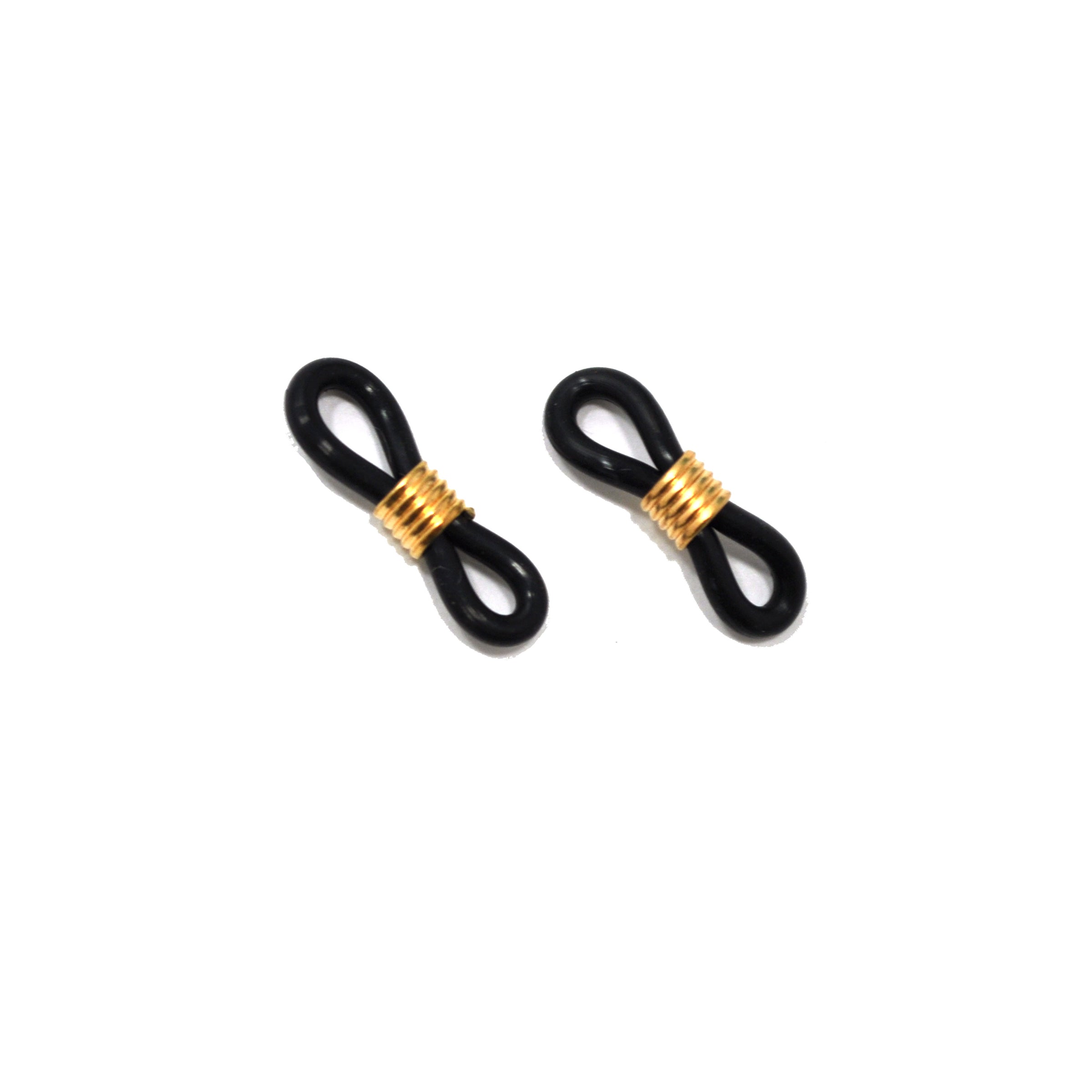 Sunglass Rubber - Black - Gold Spiral