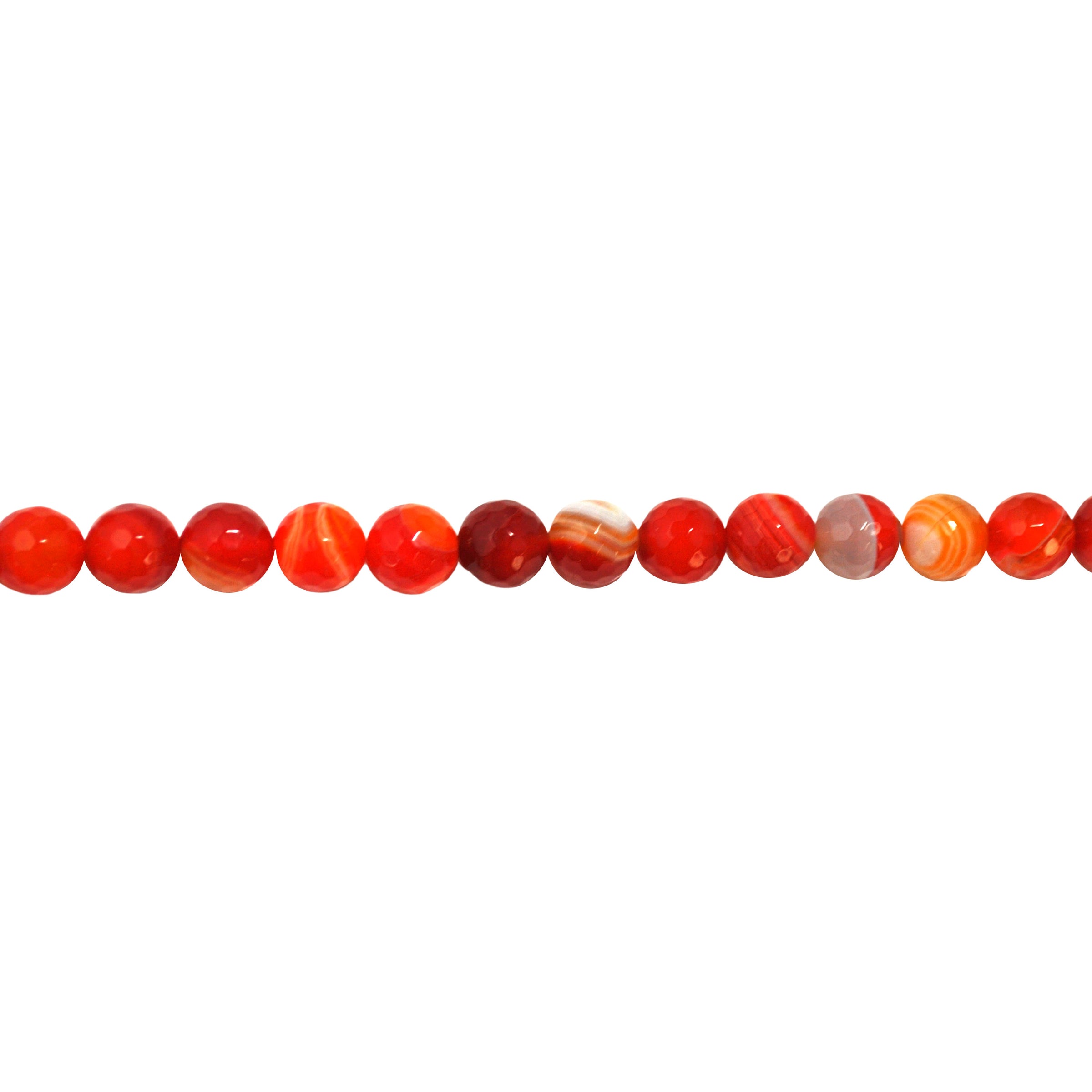 12mm Orange Banded Agate - Faceted