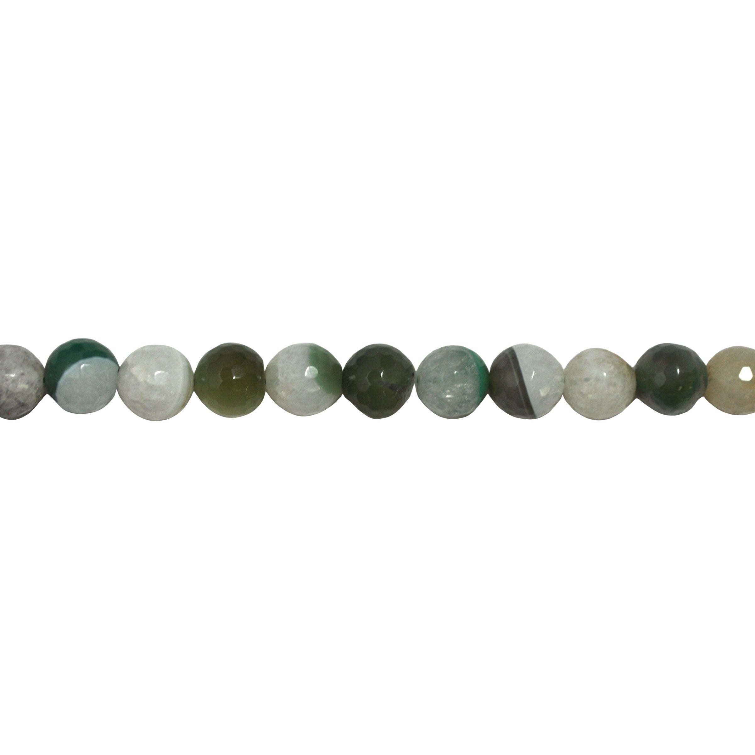 14mm Green Quartz Agate - Faceted