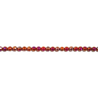 6mm Iridescent Plated Red Agate - Faceted