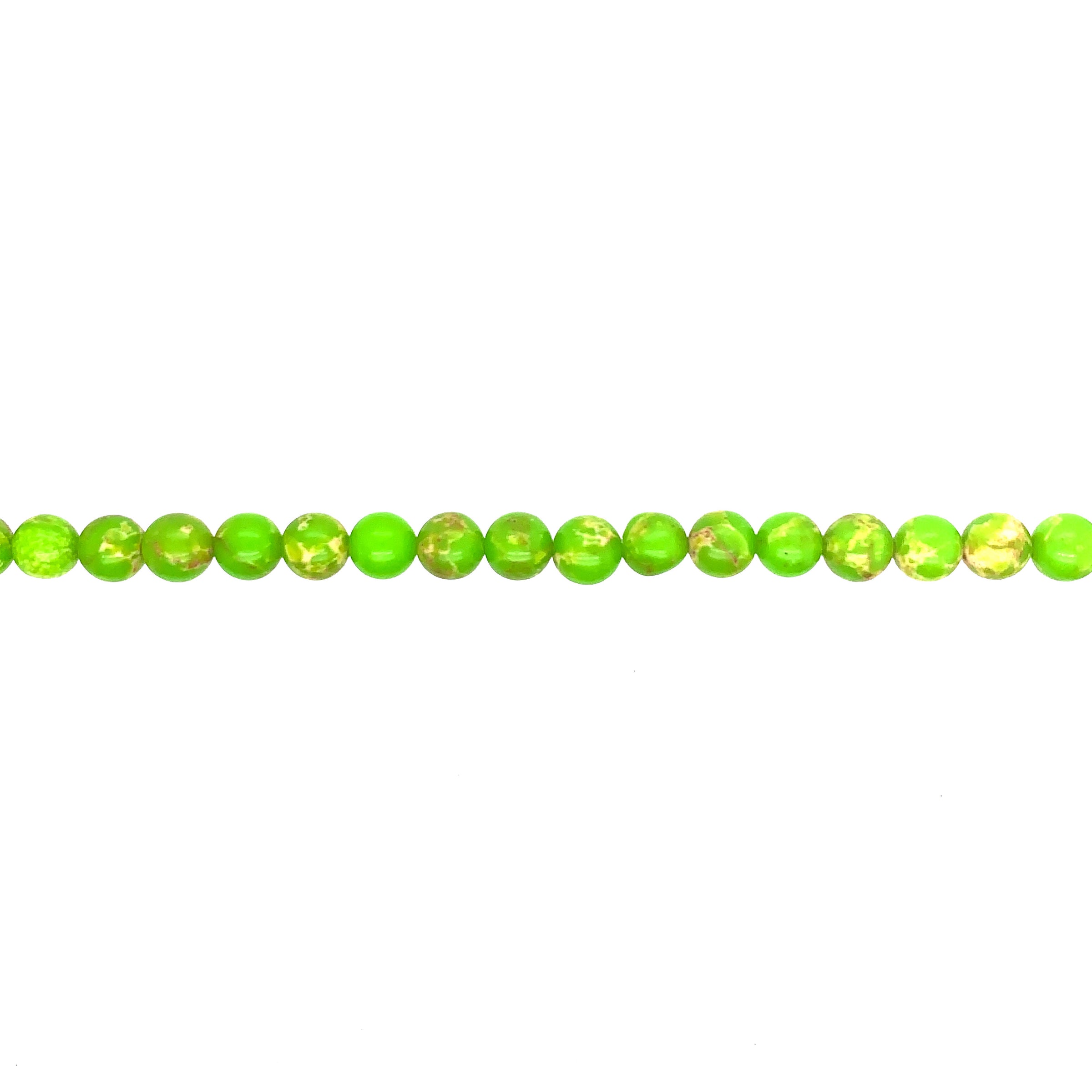 6mm Green Impression Jasper - Round