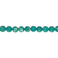 8mm Teal Impression Jasper - Round