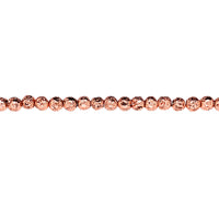 6mm Rose Gold Plated Lava - Round