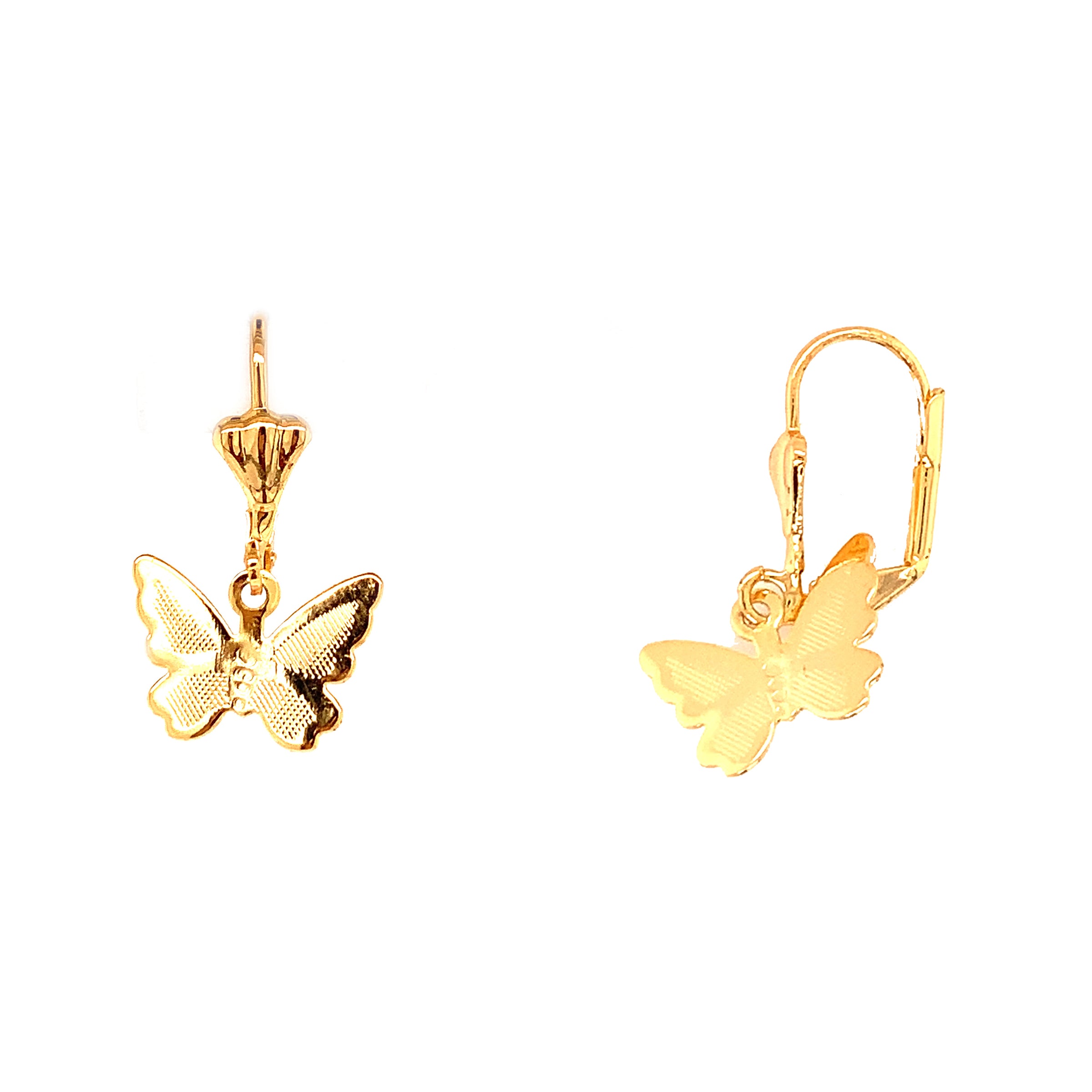 Dangling Butterfly Earrings - Gold Filled