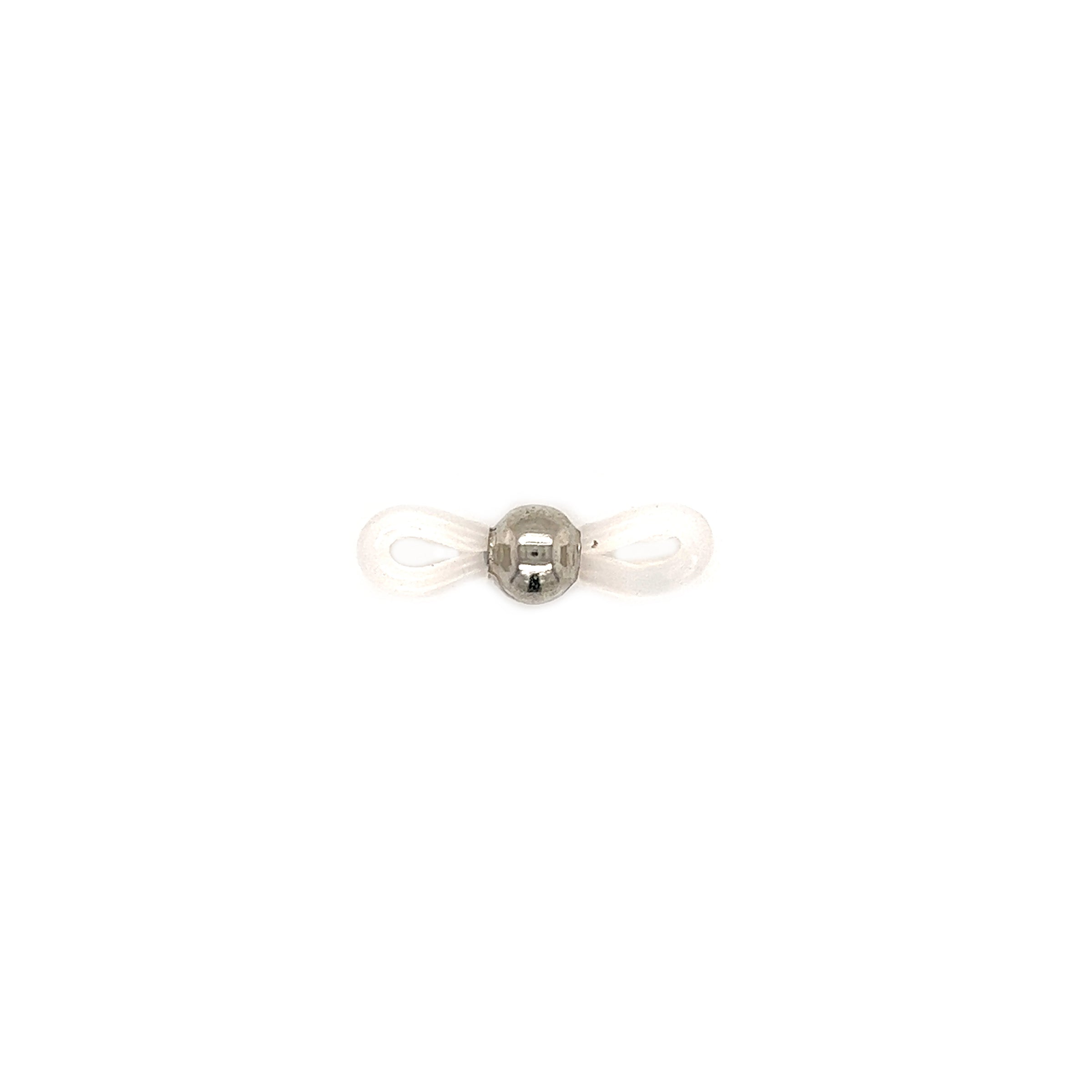 Sunglass Rubber - Clear - Silver Ball