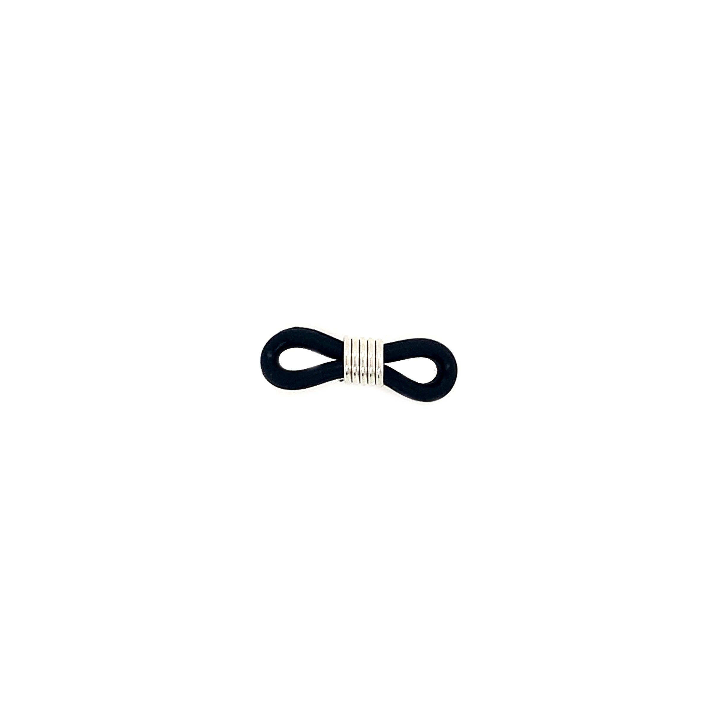 Sunglass Rubber - Clear - Silver Spiral