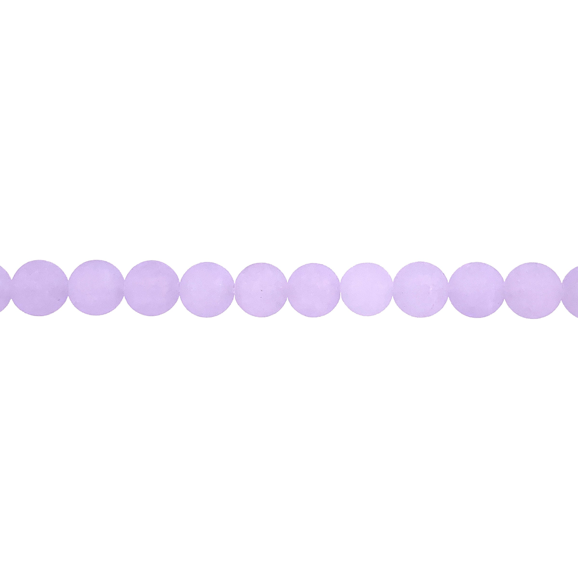 8mm Matte Lavender Jade - Round