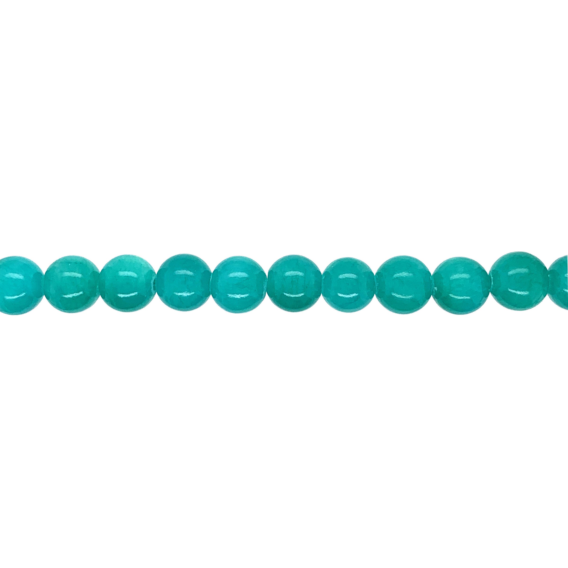 8mm Marlin Teal Mashan Jade - Round
