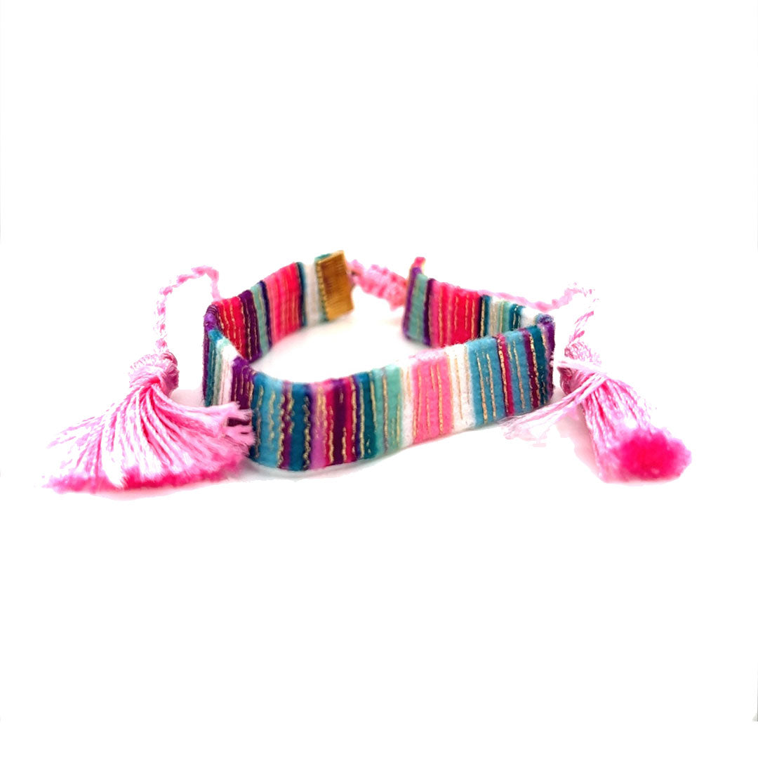 Multi Color Macrame Adjustable Bracelet